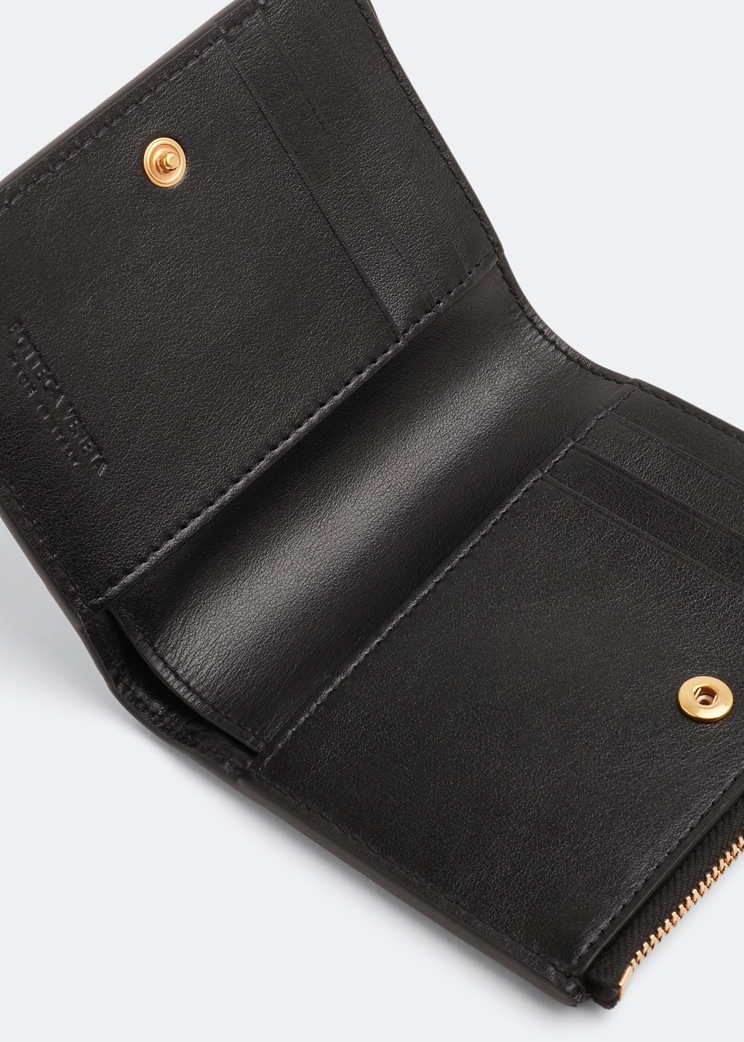 

Bi-fold zip wallet, Black