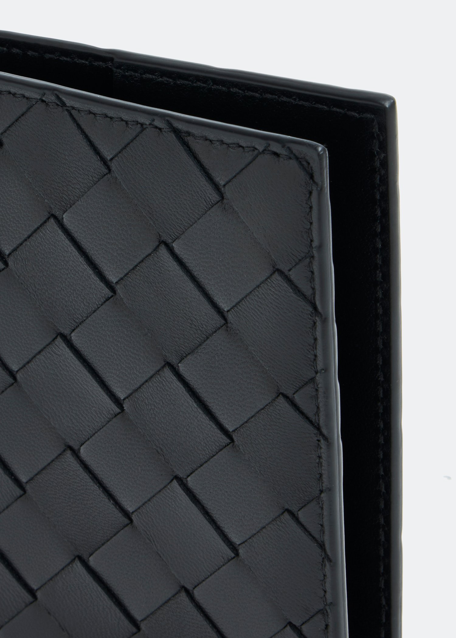 

Intrecciato passport case, Black
