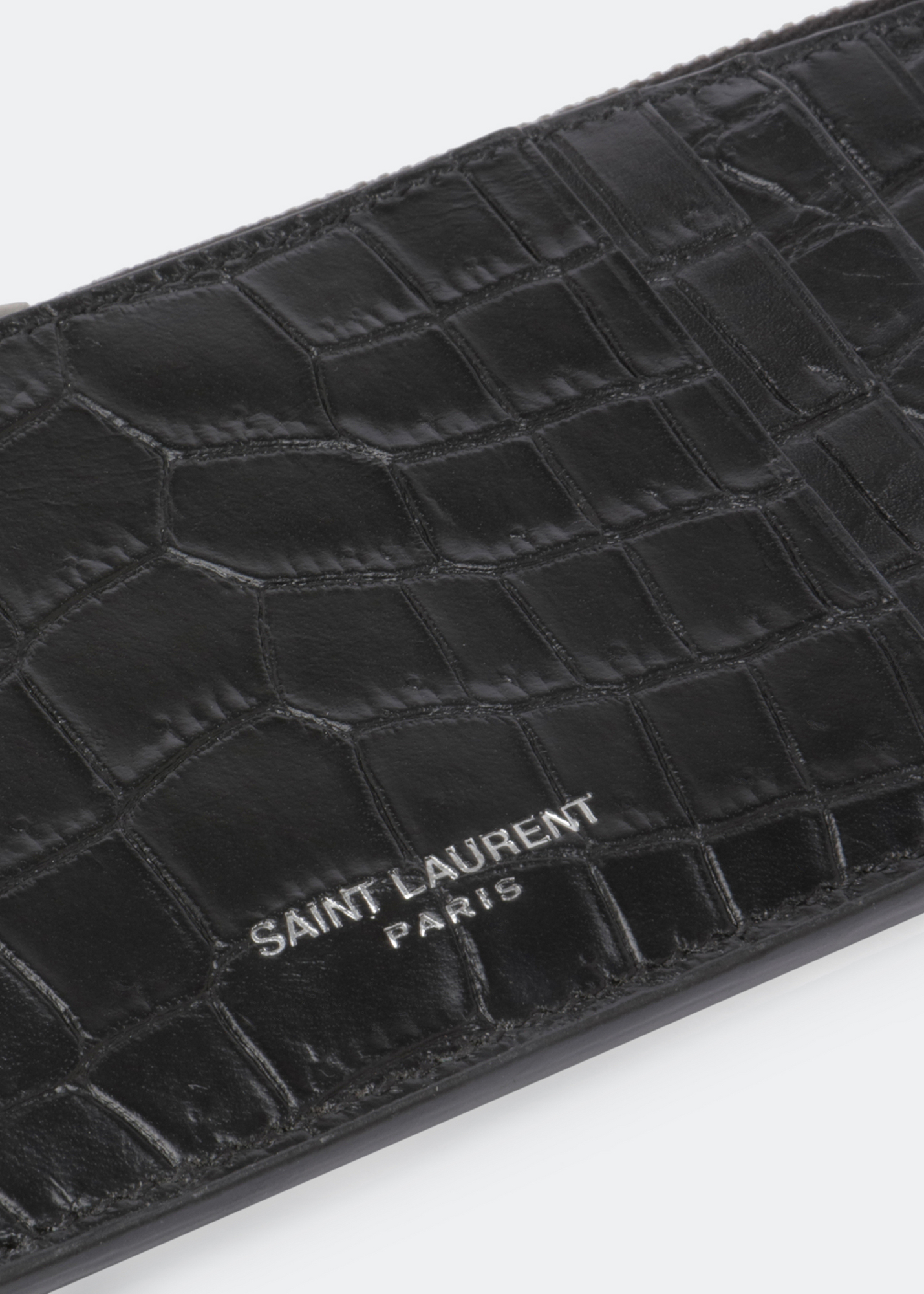 

Leather zippered case, Black