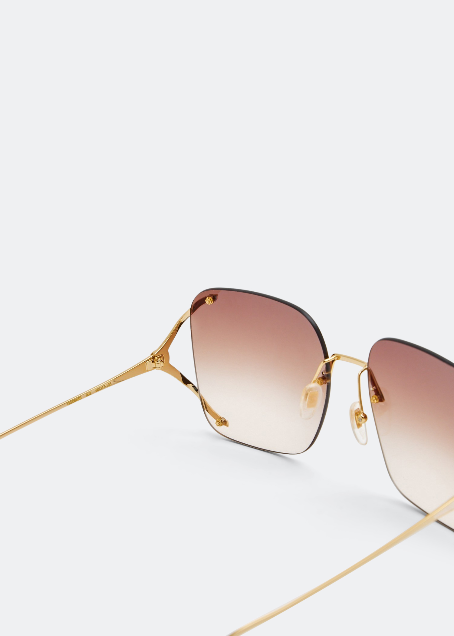 Gucci Square metal sunglasses for Women Gold in UAE Level Shoes