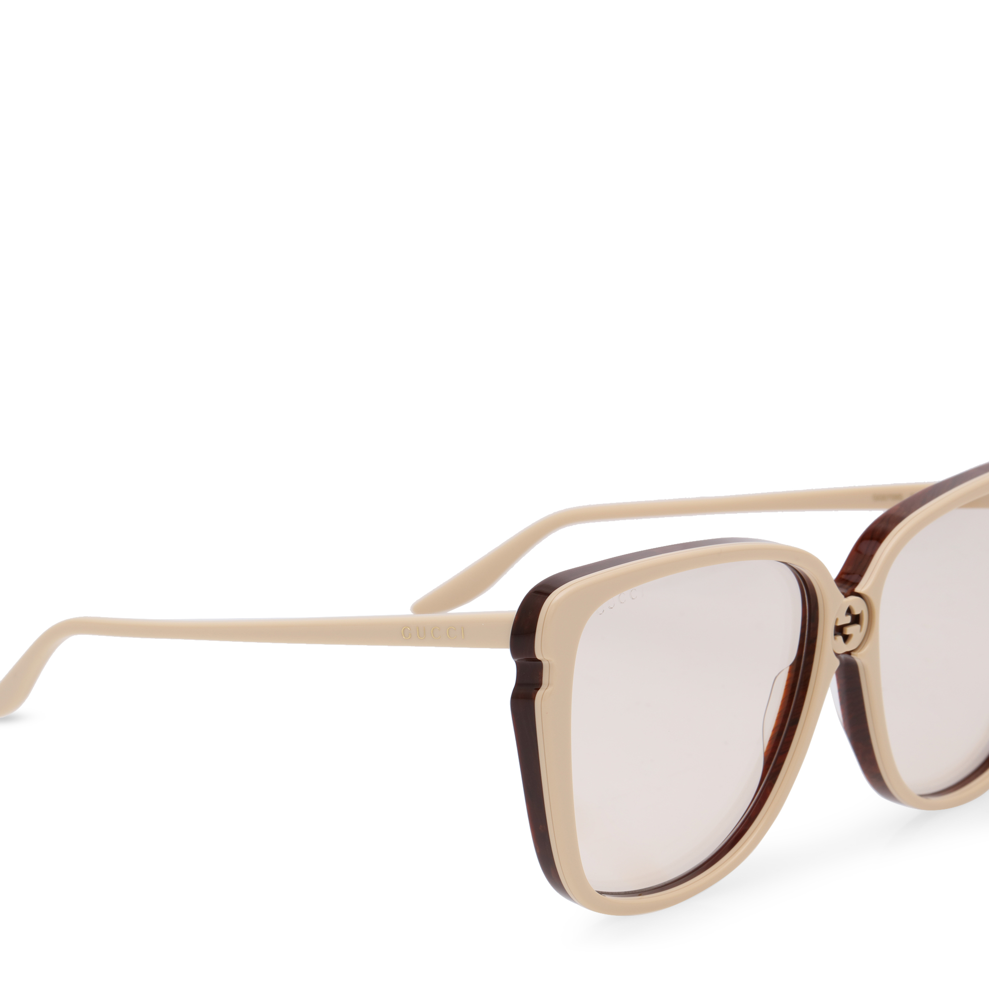 

Square acetate sunglasses, White