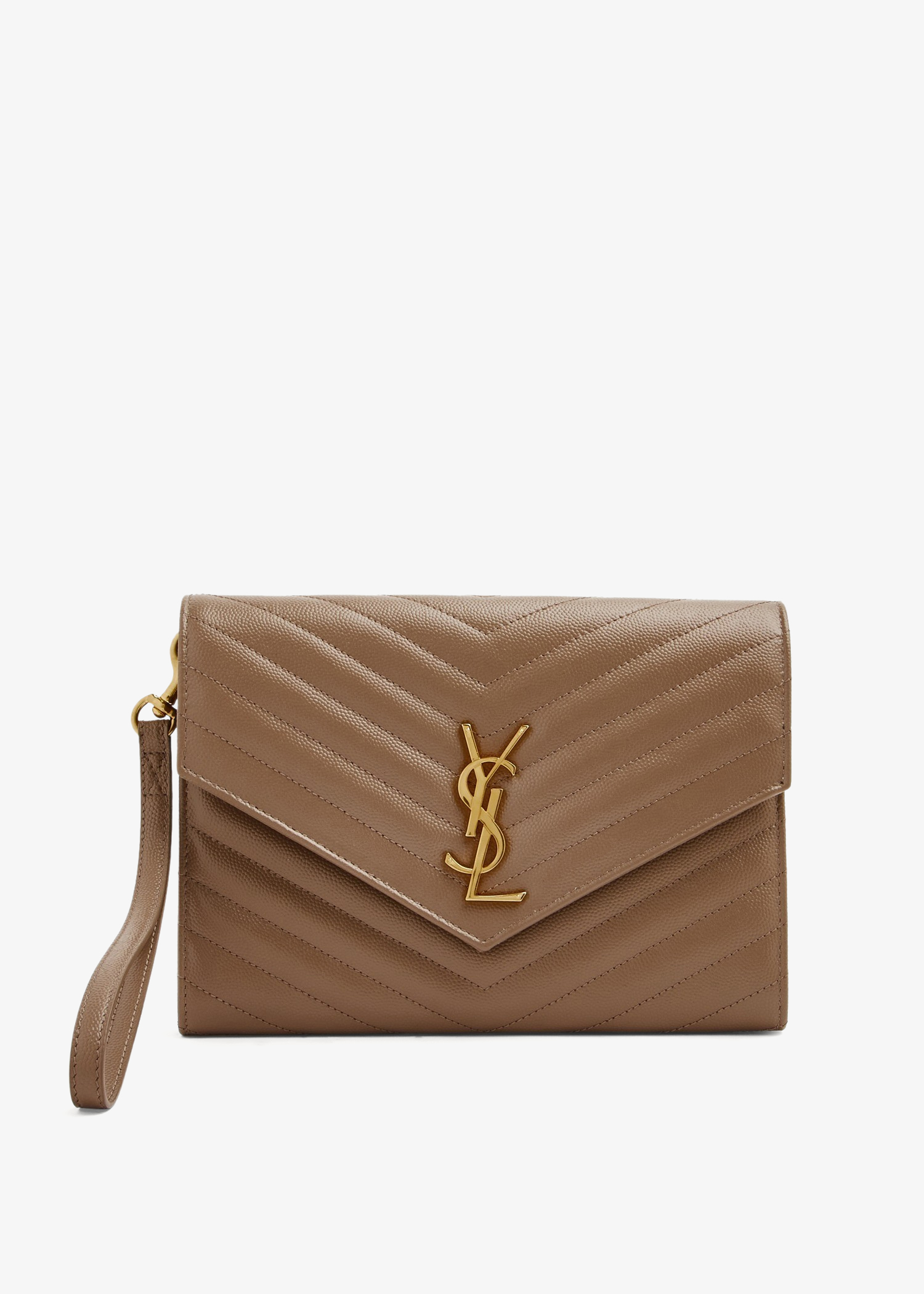 

Cassandre matelassé flap pouch, Brown