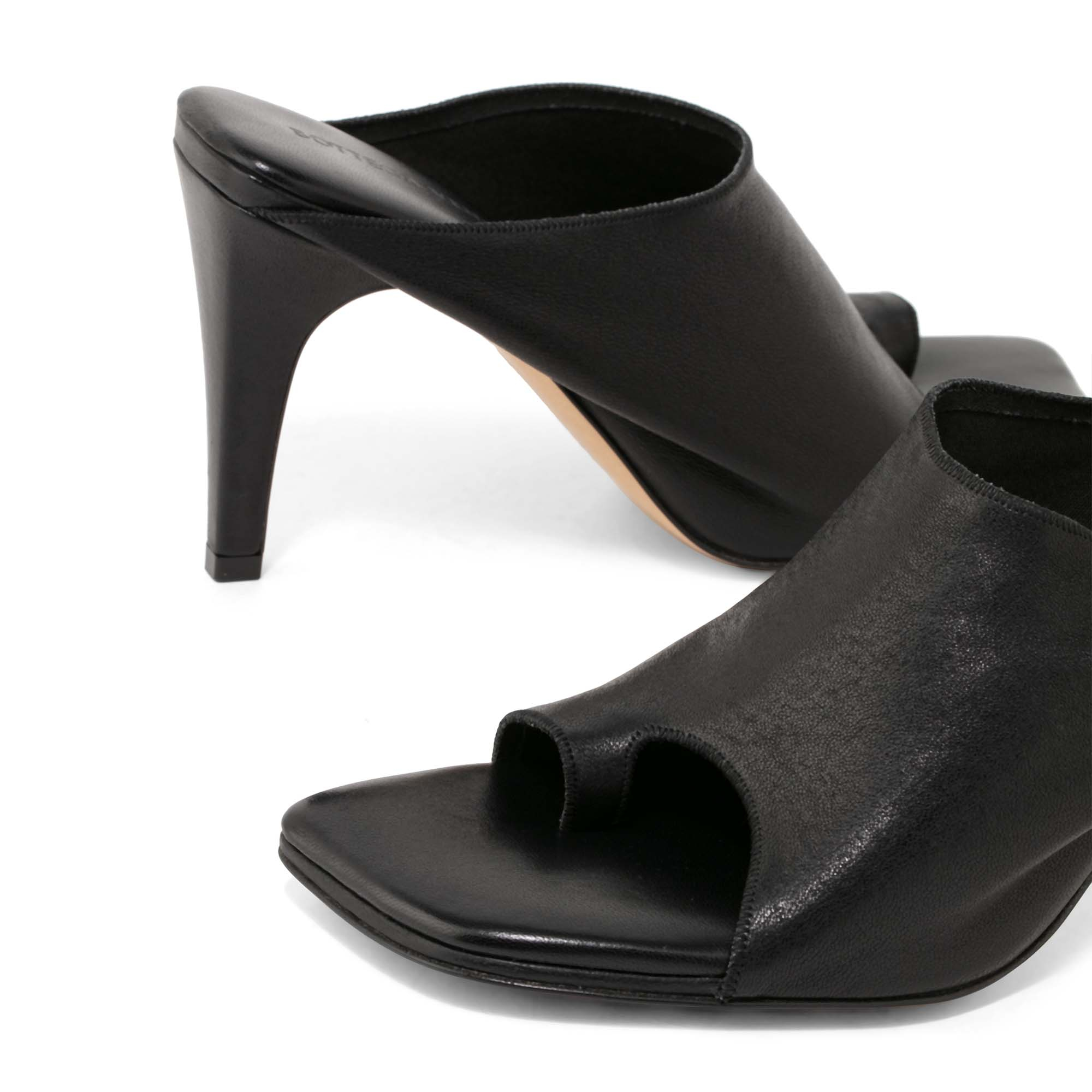 

Leather mules, Black
