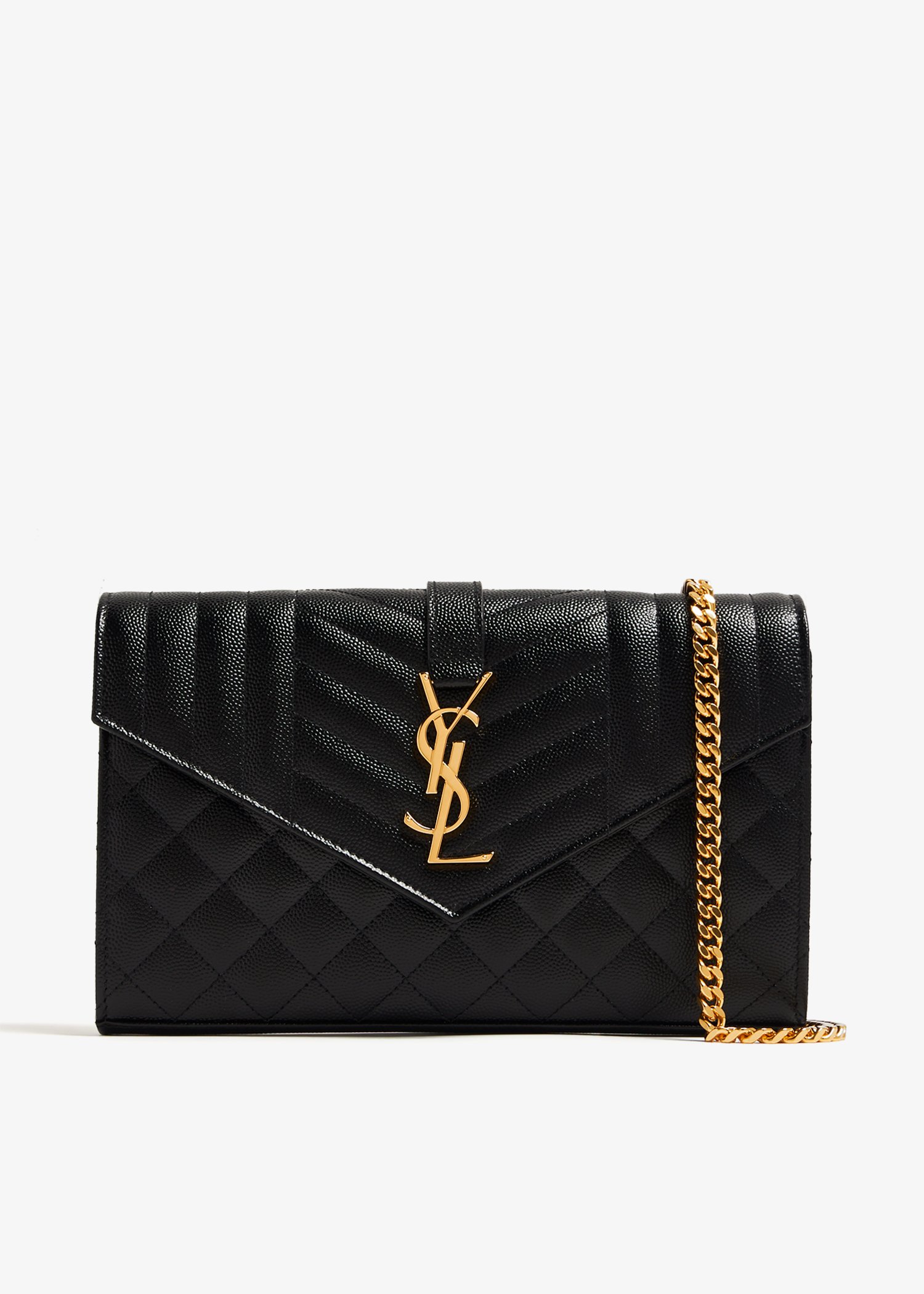 

Monogram chain wallet, Black