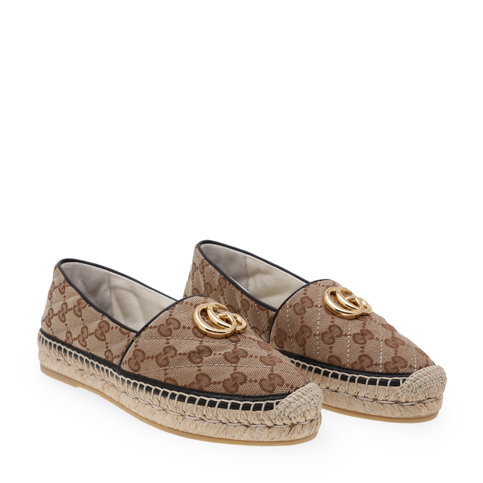 

GG matelassé canvas espadrilles, Beige