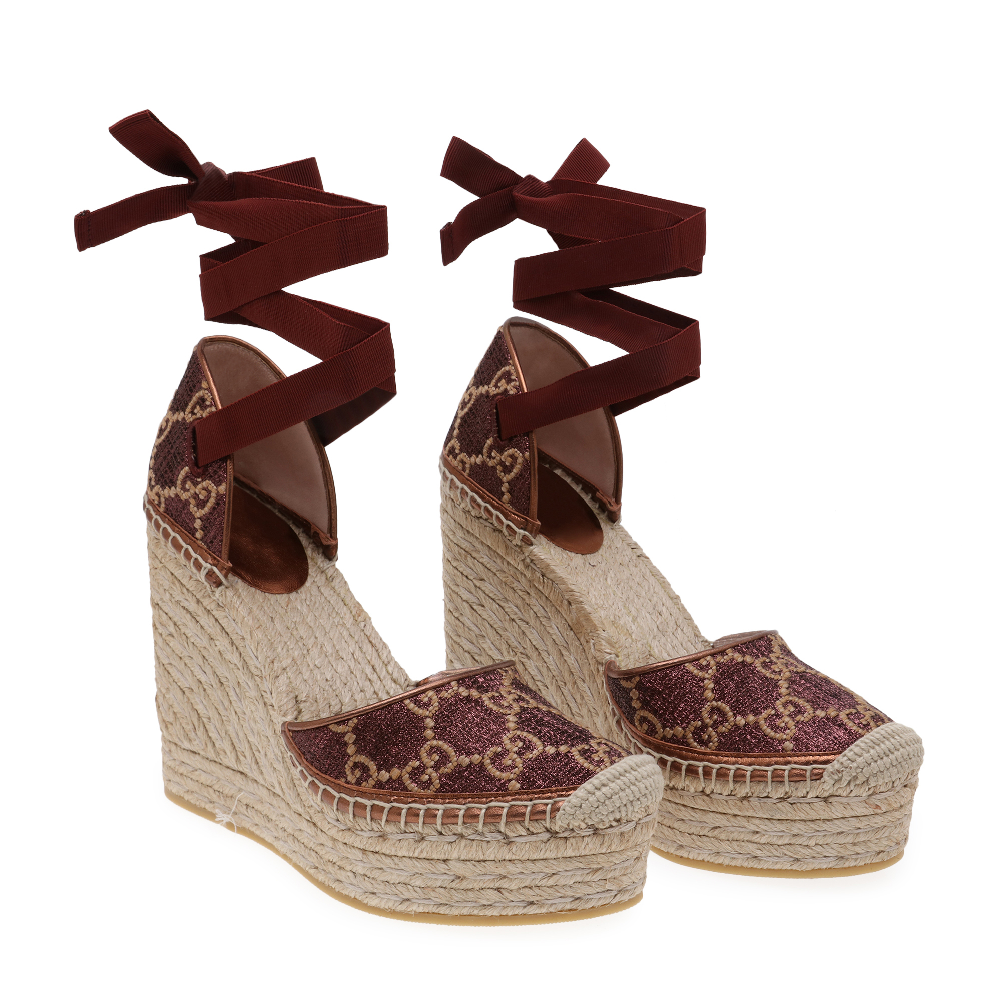

Heritage GG wedge espadrilles, Brown