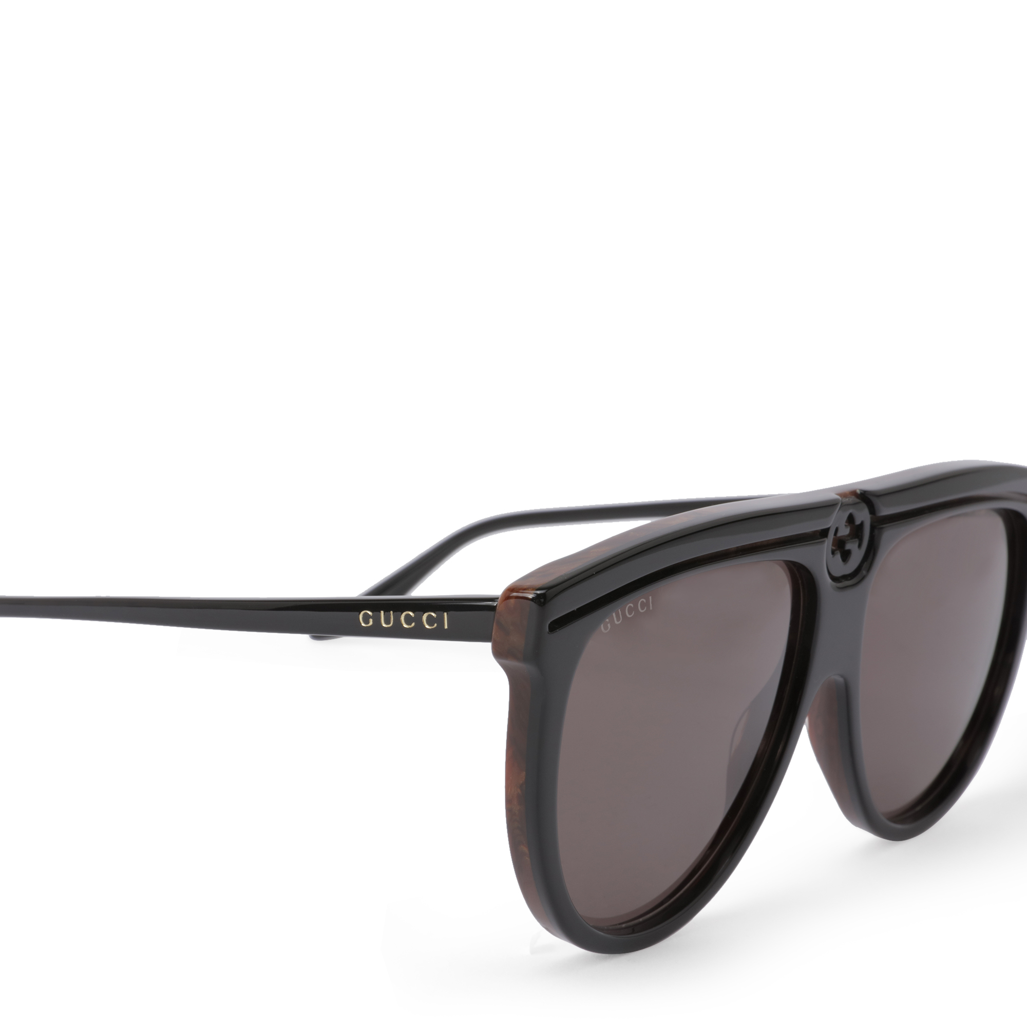 

Aviator acetate sunglasses, Brown