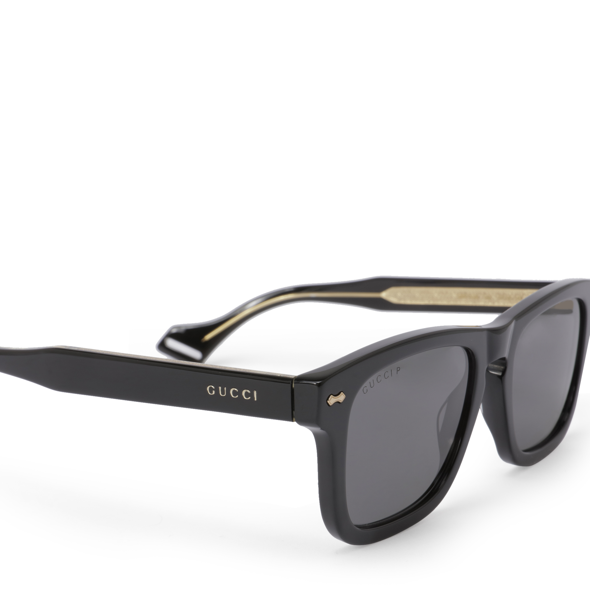 

Rectangular acetate sunglasses, Black
