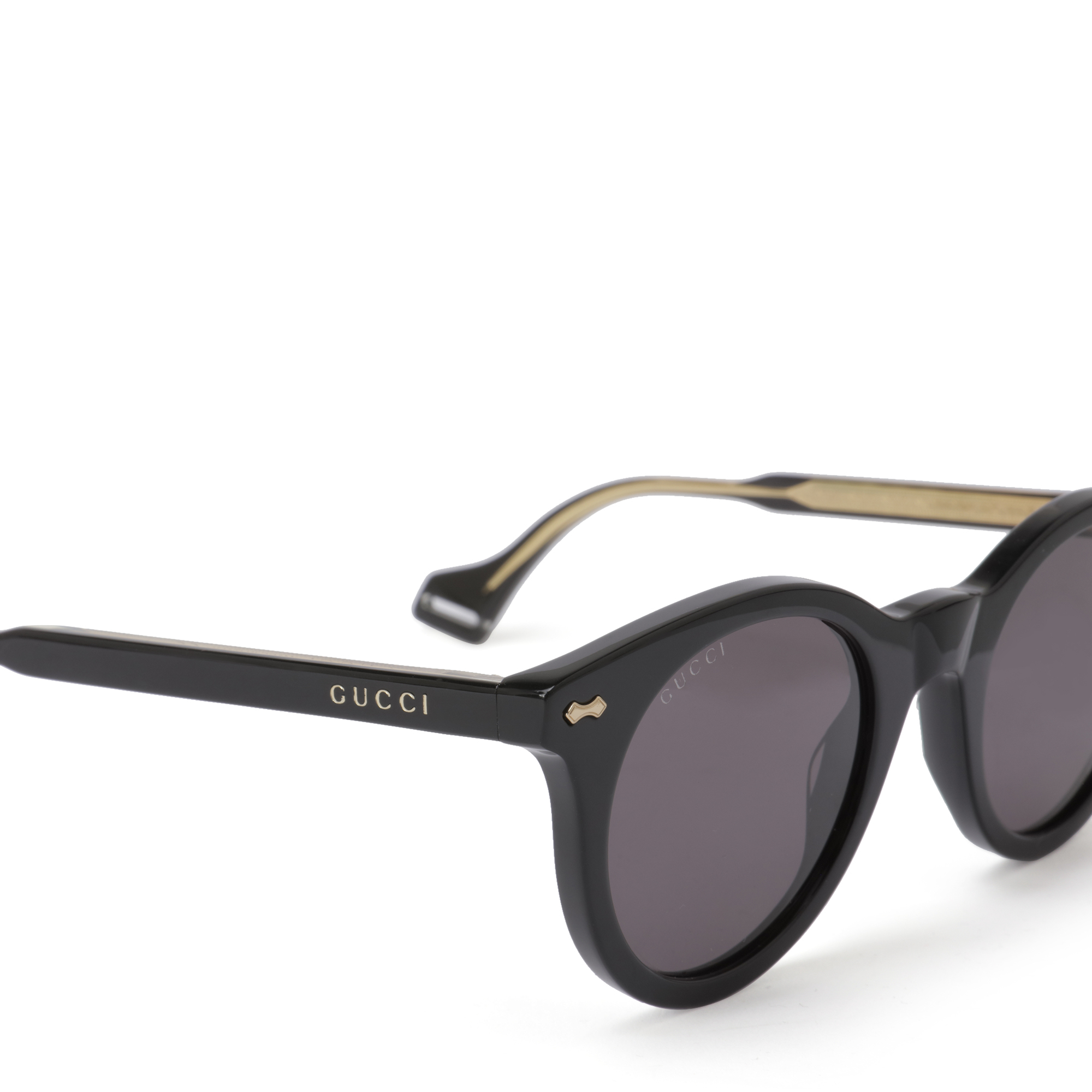 

Round acetate sunglasses, Black