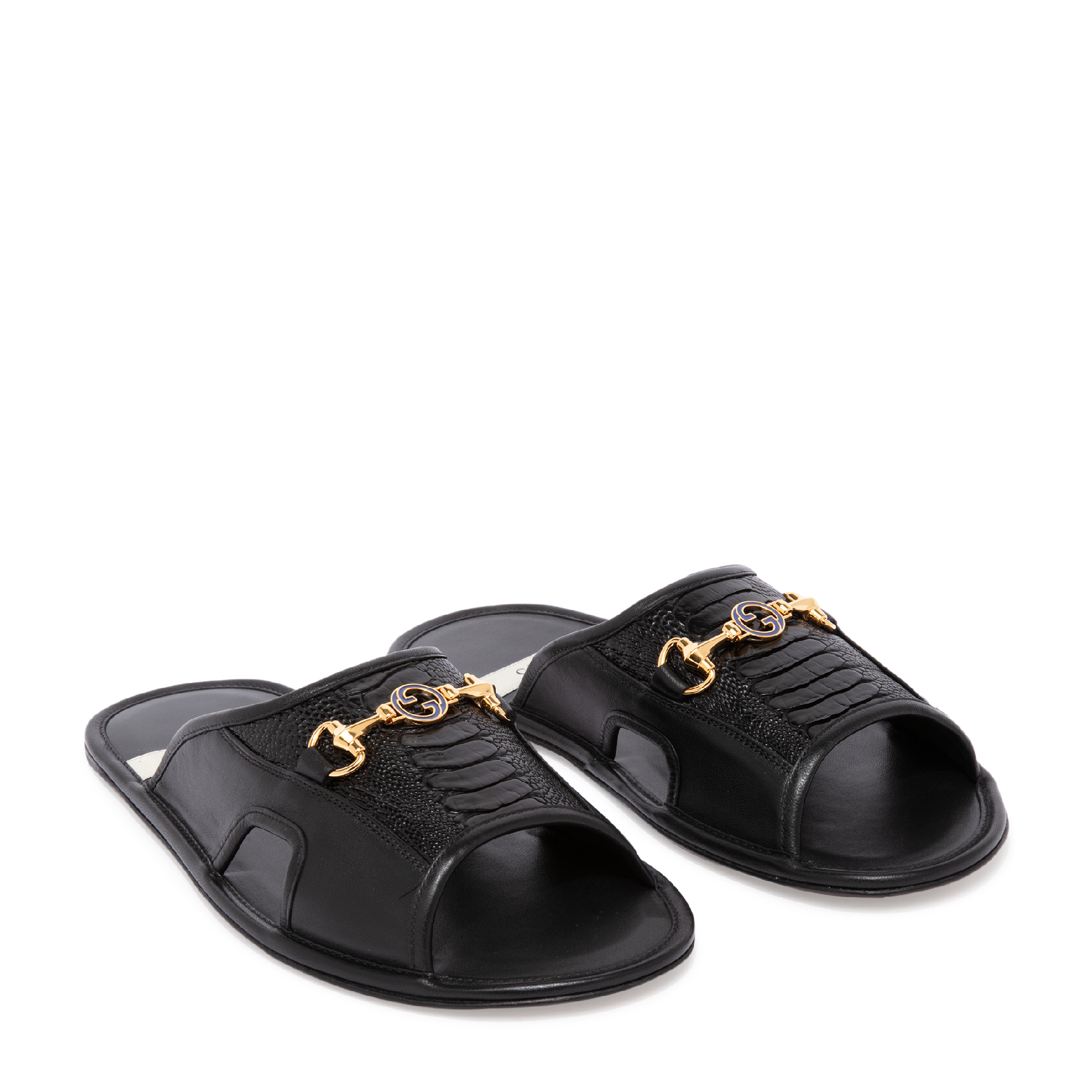 

GG Horsebit sandals, Black