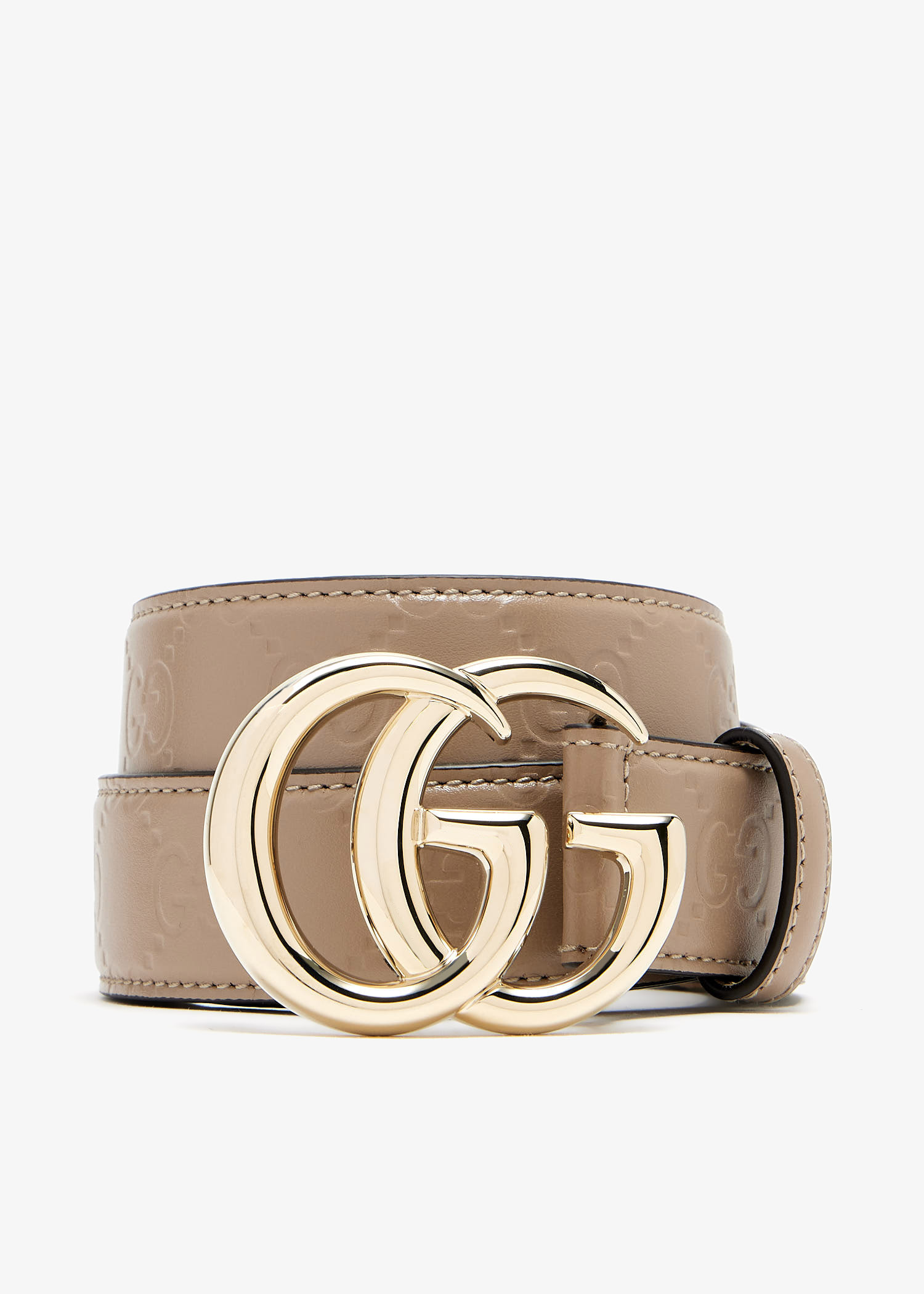 

GG Marmont thin belt, Taupe