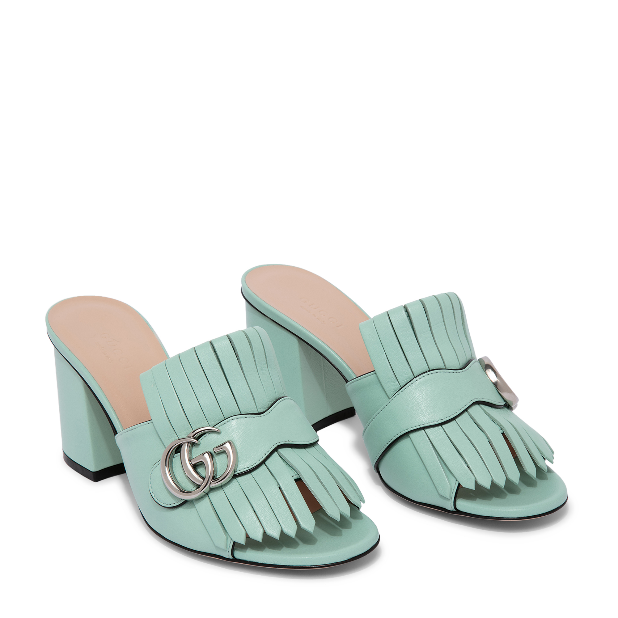 

GG leather mules, Green