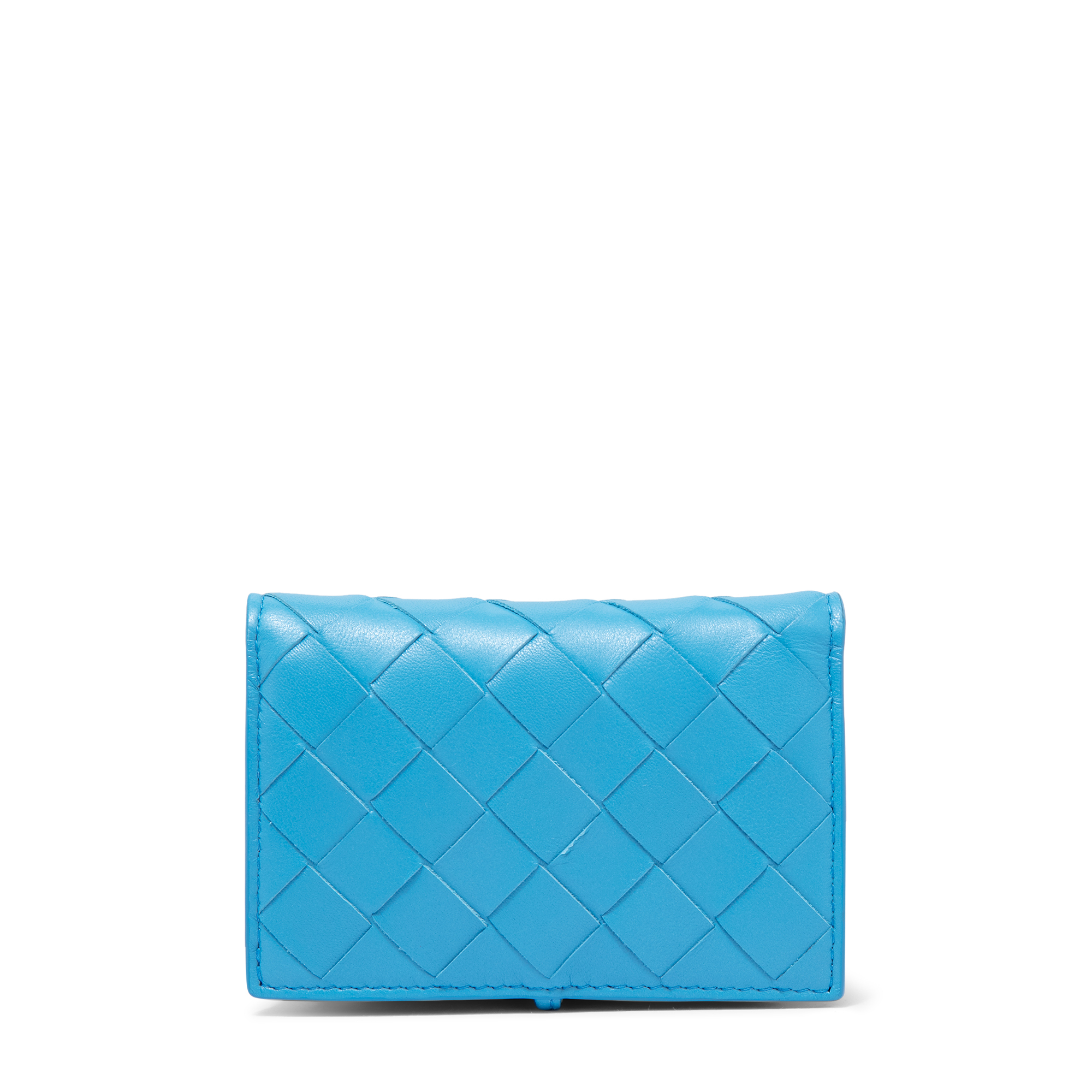 

Intrecciato card case, Blue