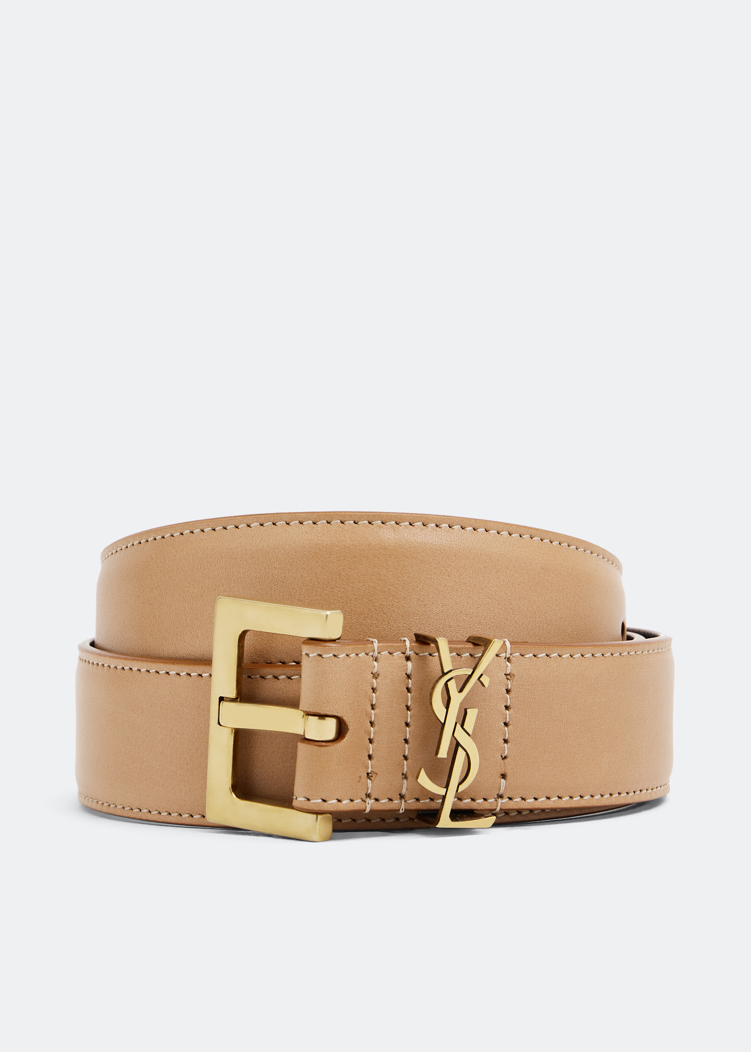 Saint Laurent Monogram belt for Women Beige in UAE Level Shoes