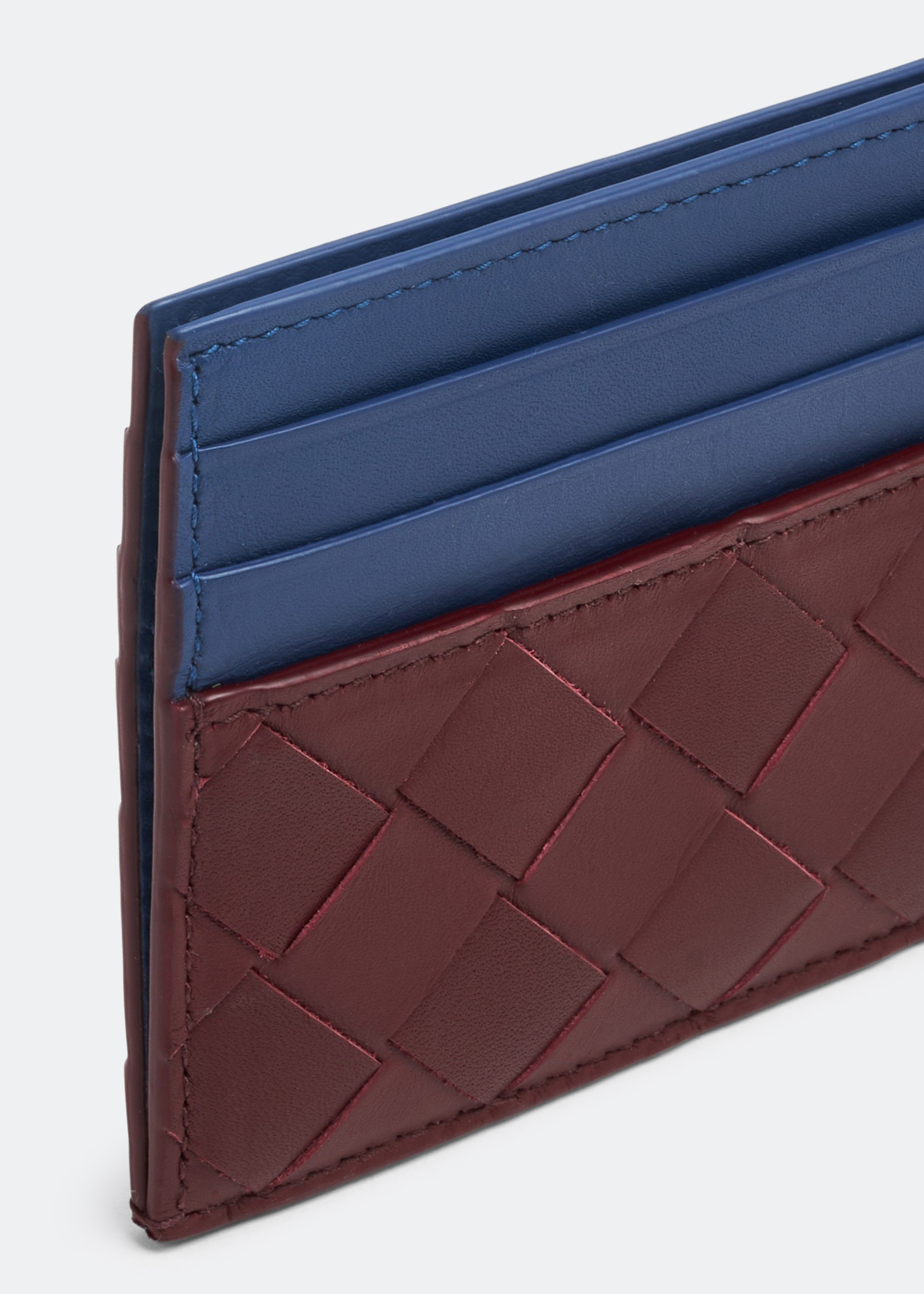 

Intrecciato card case, Burgundy