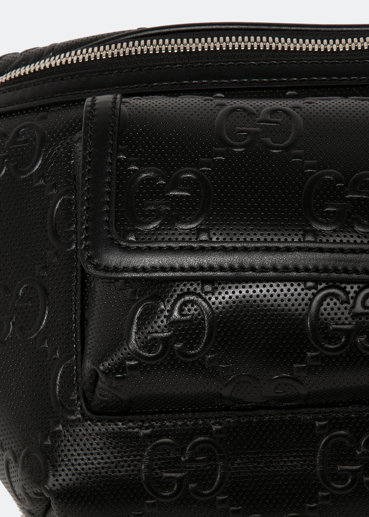 

GG embossed belt bag, Black
