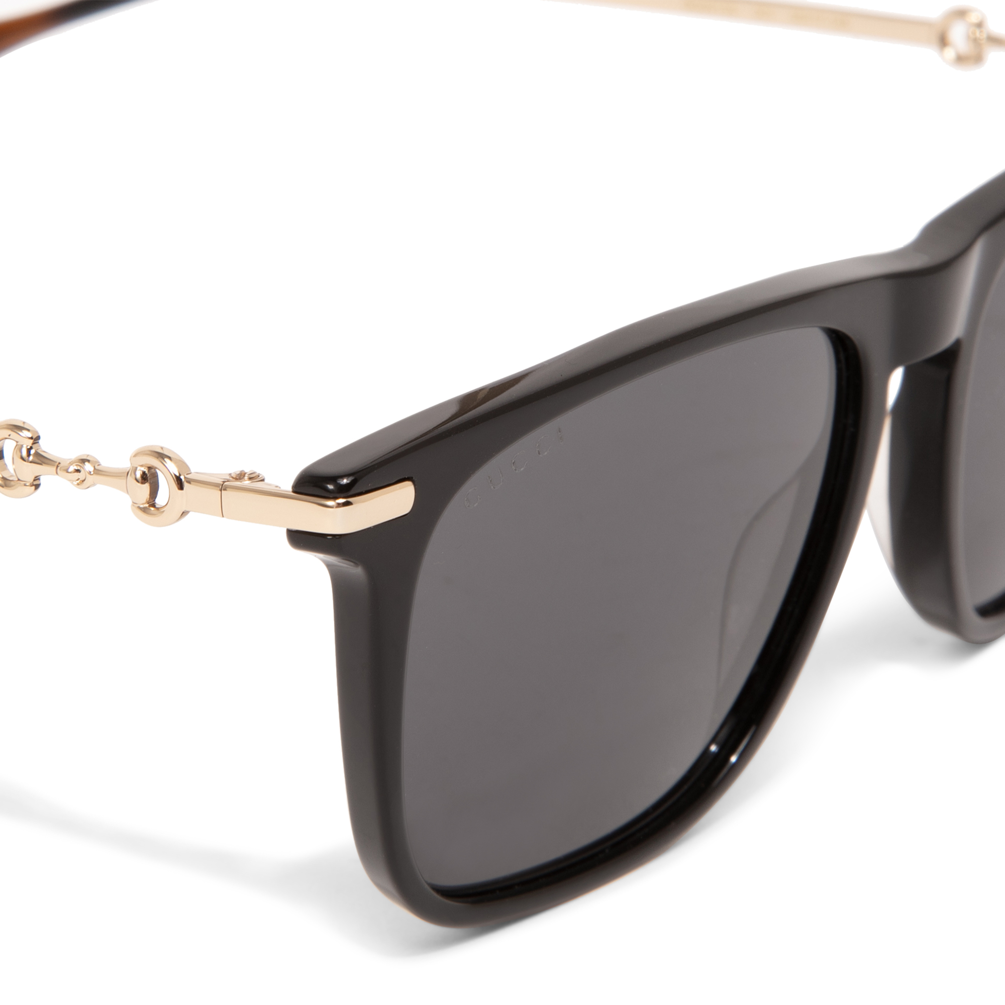 

Horsebit square-frame sunglasses, Black