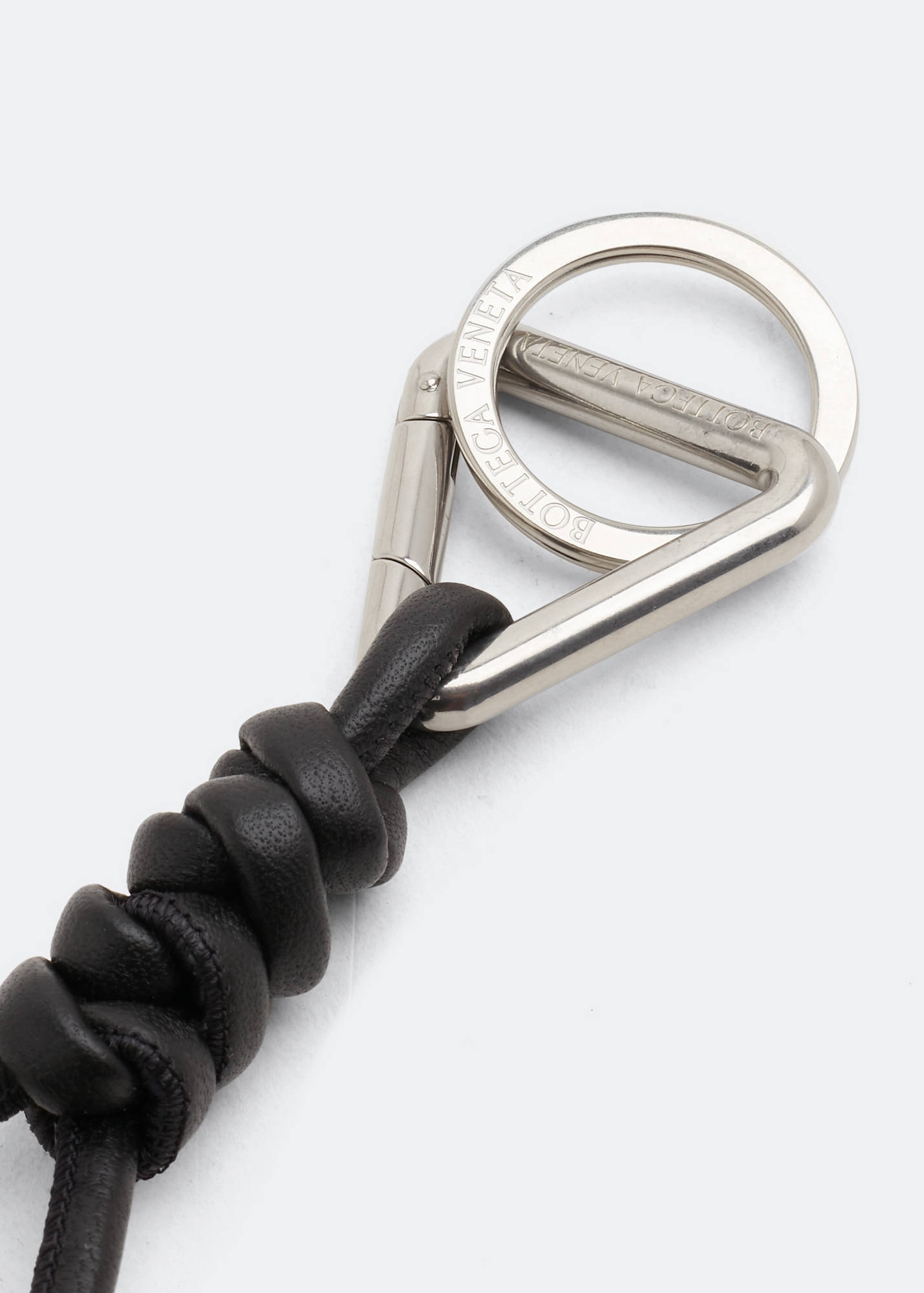 

Knot-detail key ring, Black