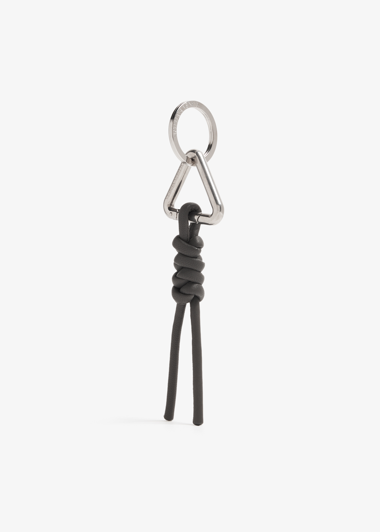

Triangle knot key ring, Grey