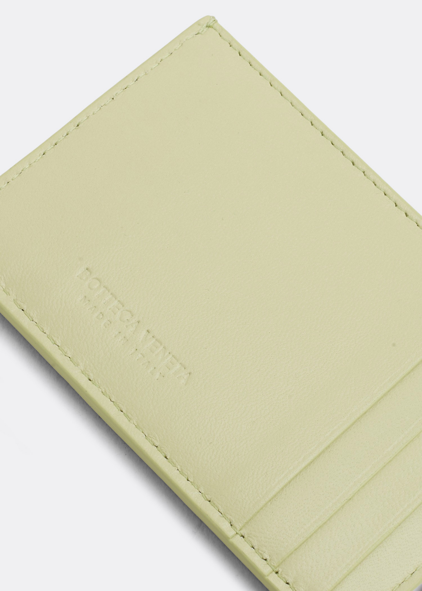 

Intrecciato leather cardholder, Green