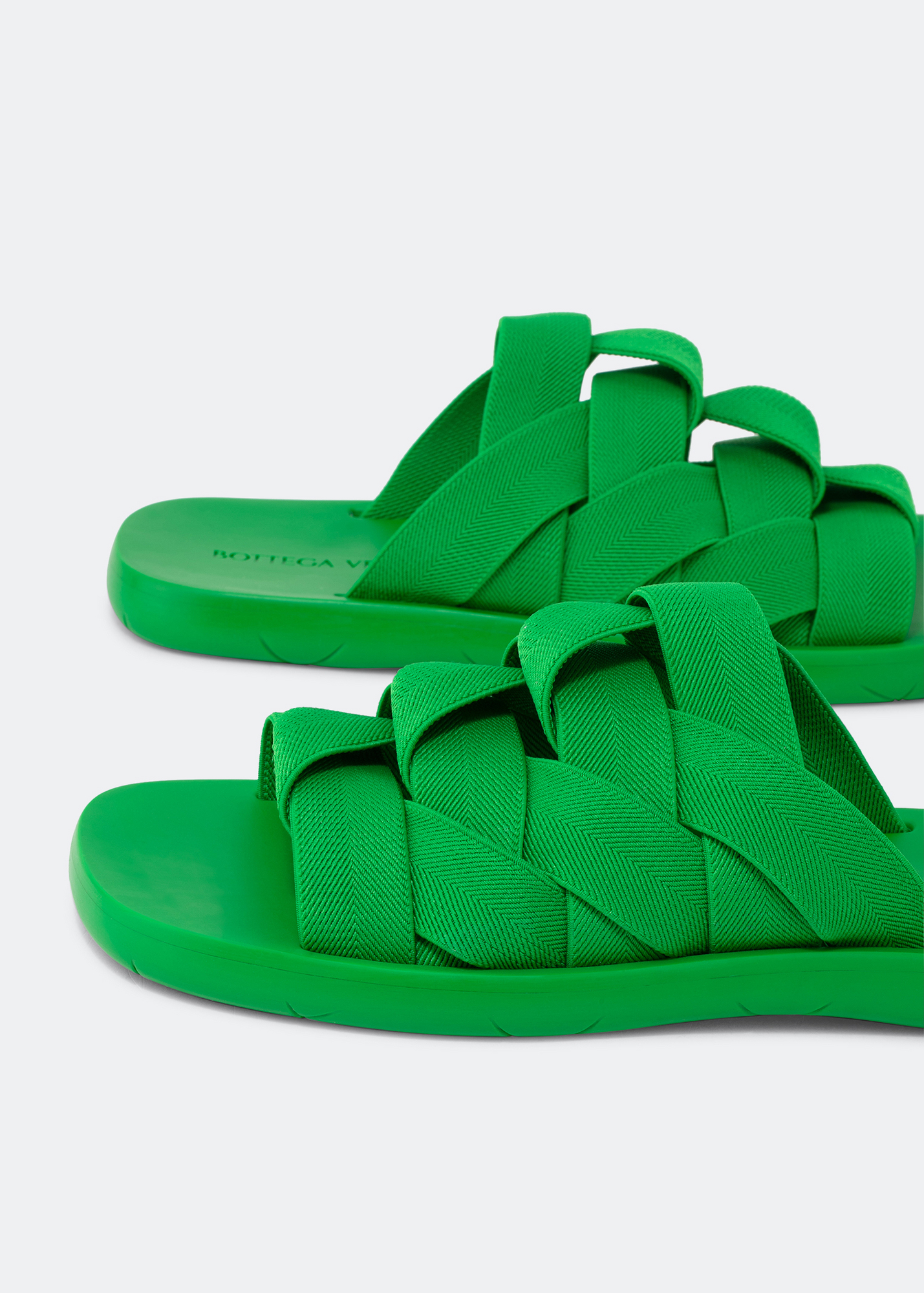 

Plat slide sandals, Green