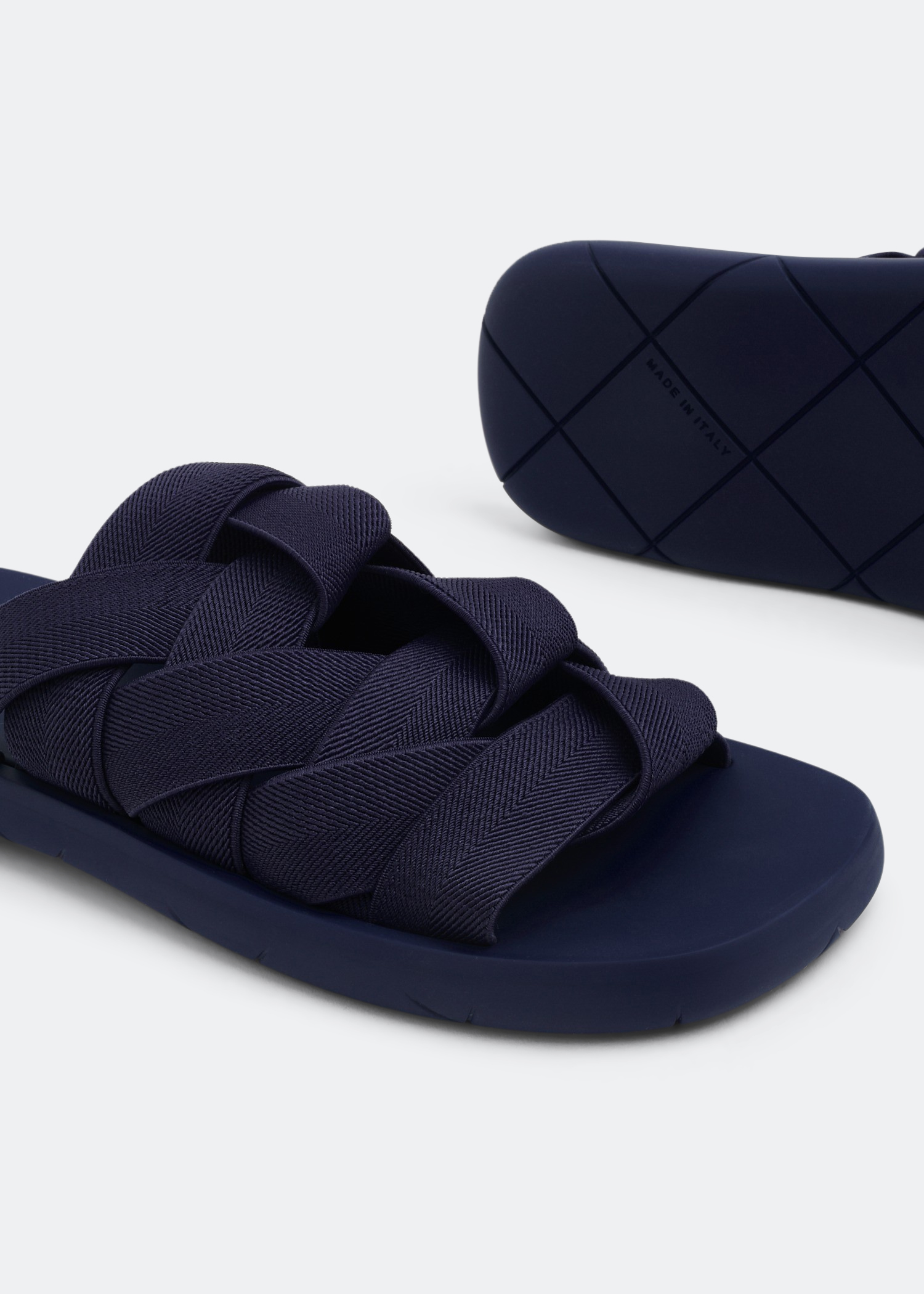 

Plat slide sandals, Blue