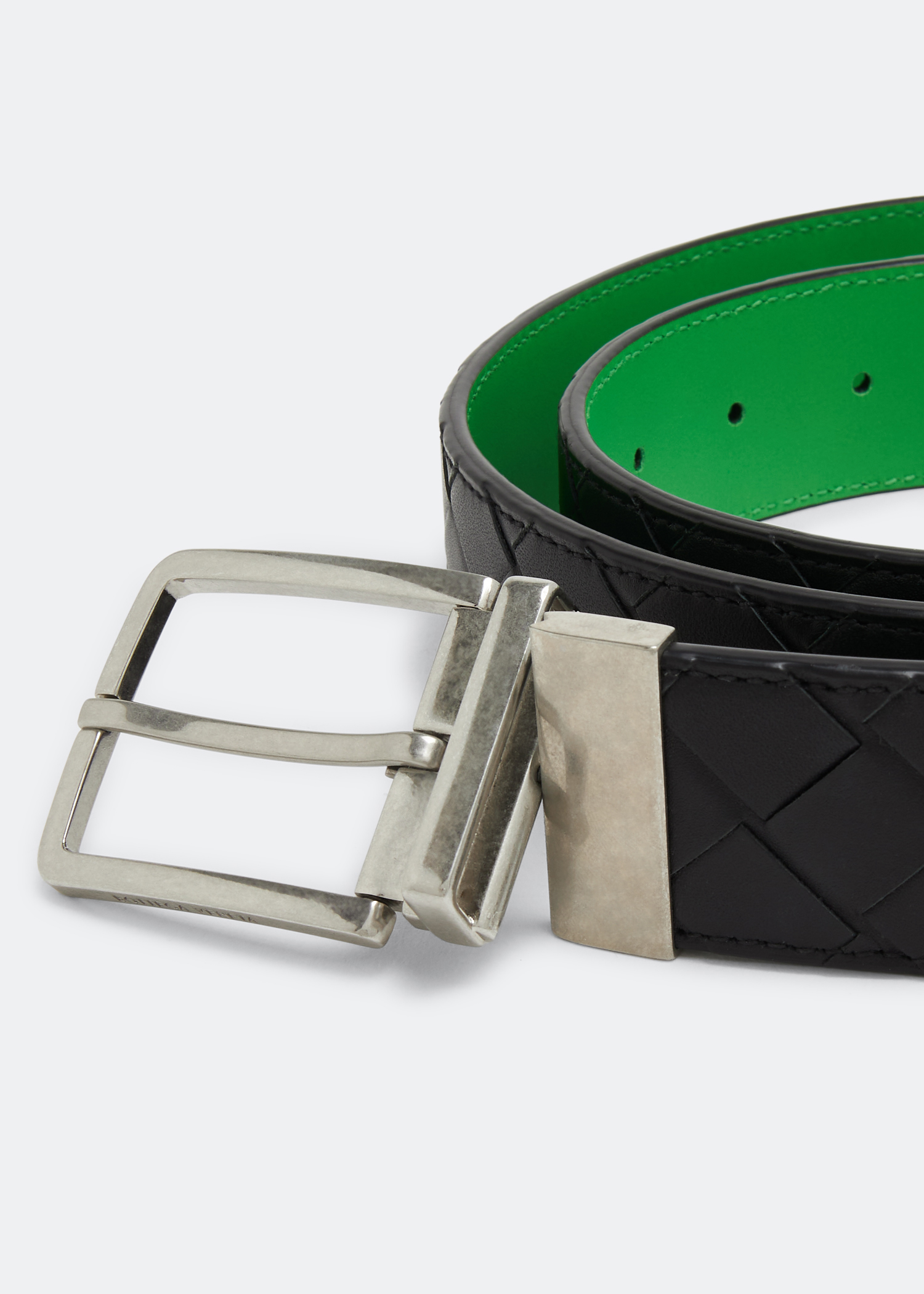 

Intrecciato reversible belt, Black