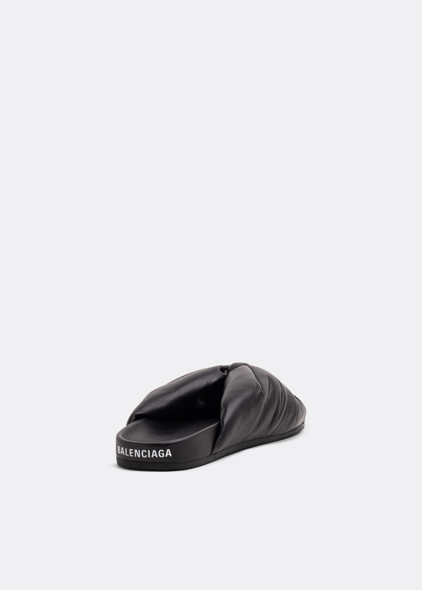 

Puffy slide sandals, Black