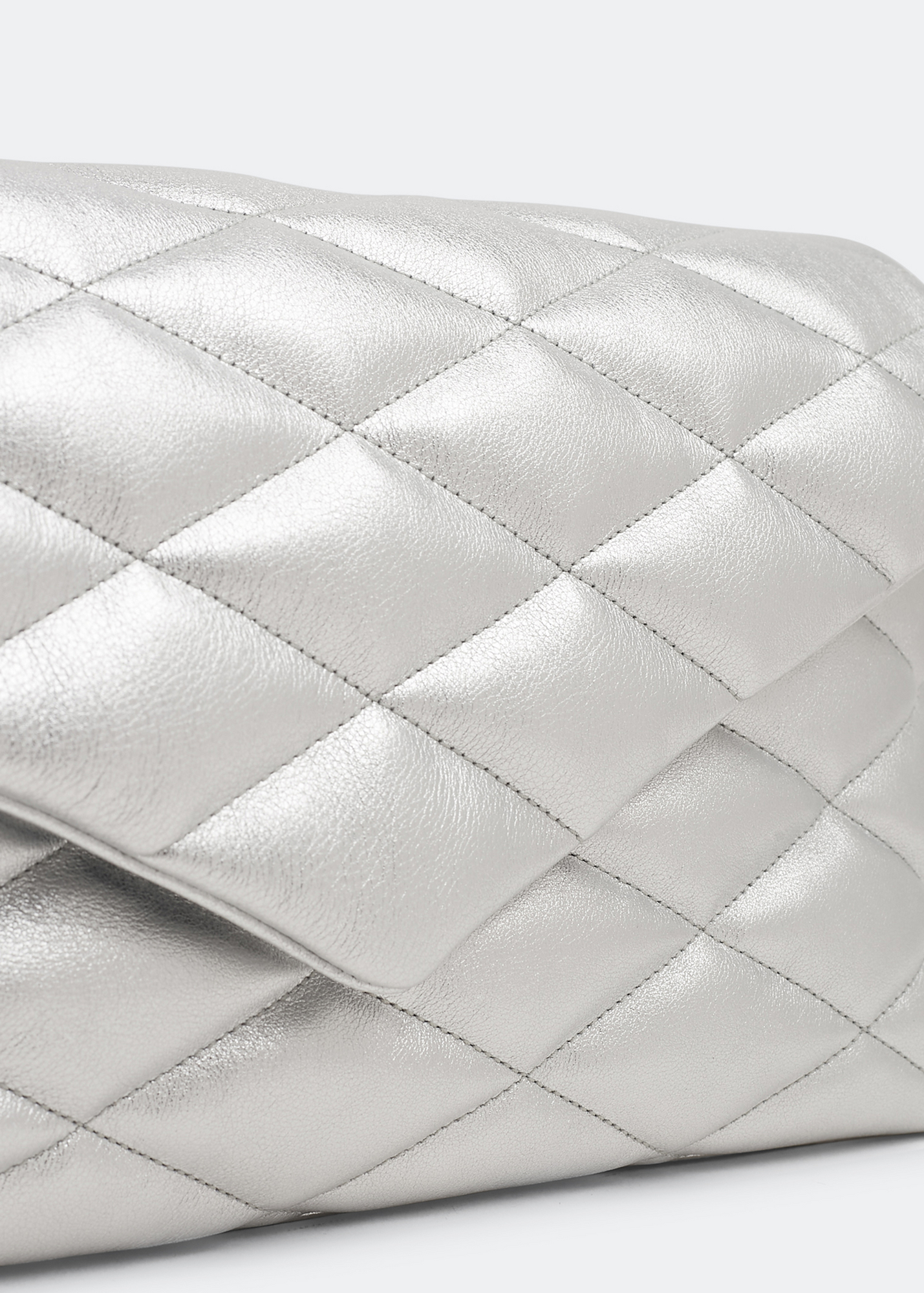 

Sade puffer envelope clutch, Silver