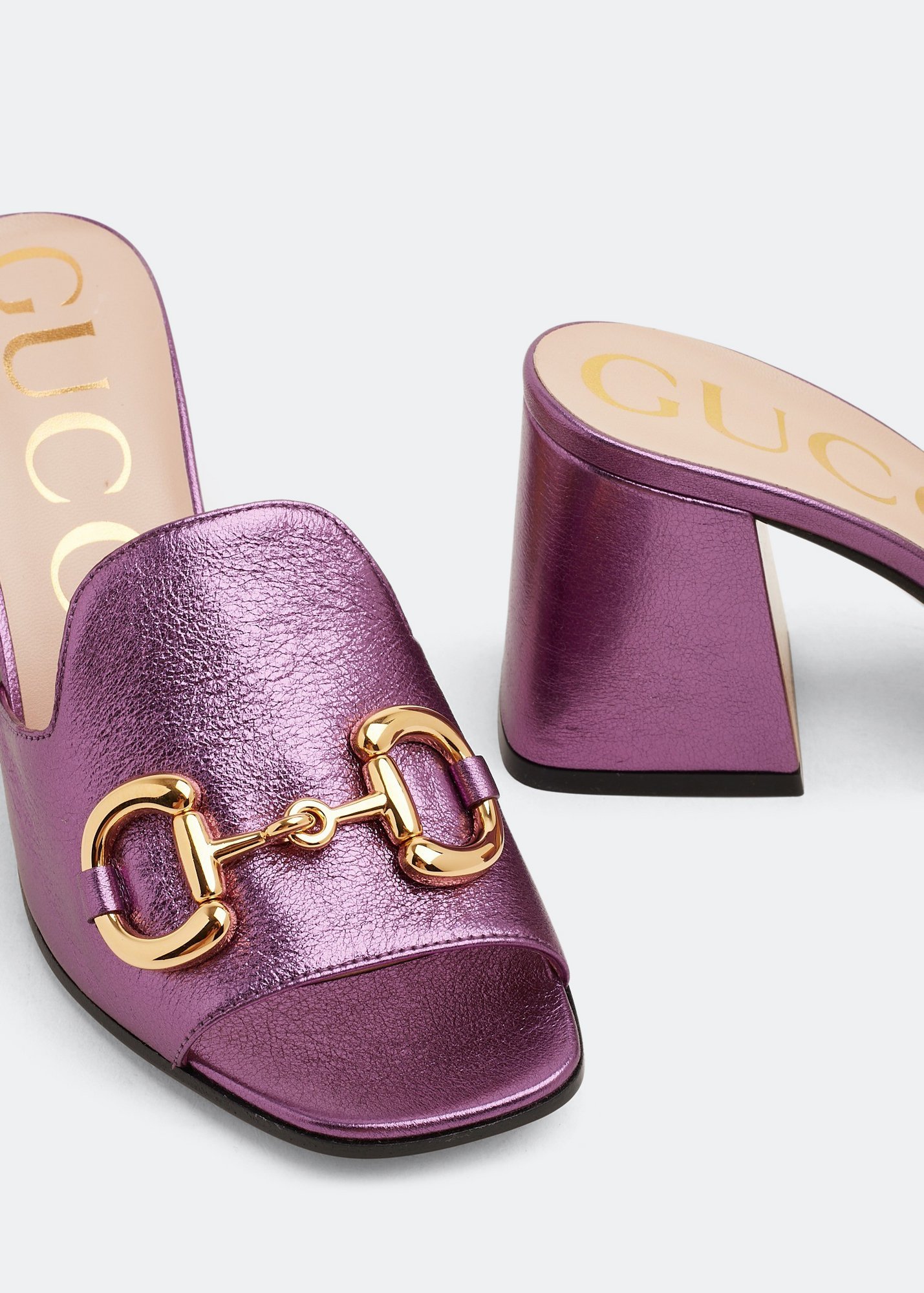 Gucci Horsebit slide sandals for Women Purple in KSA Level Shoes