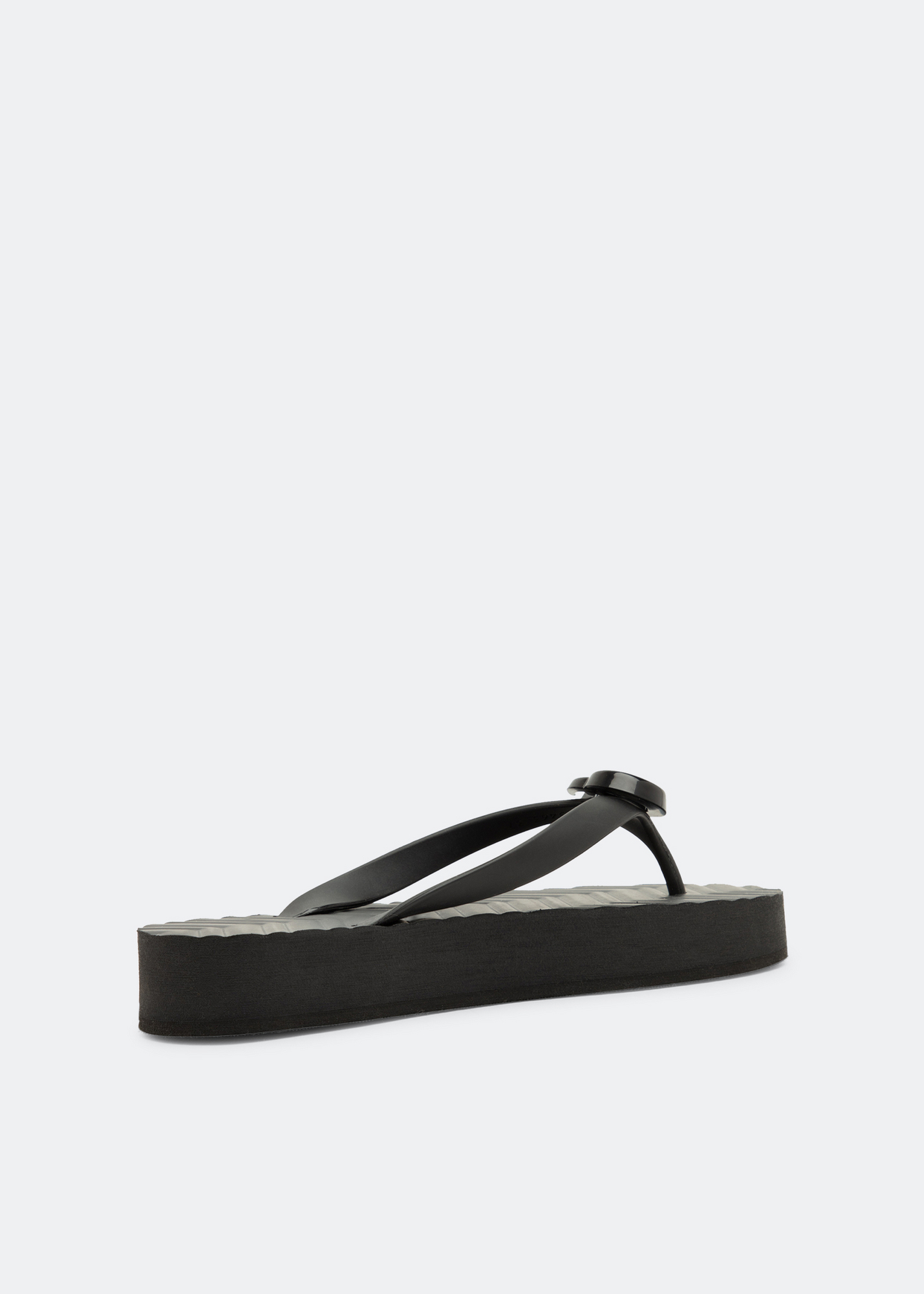

Chevron thong sandals, Black