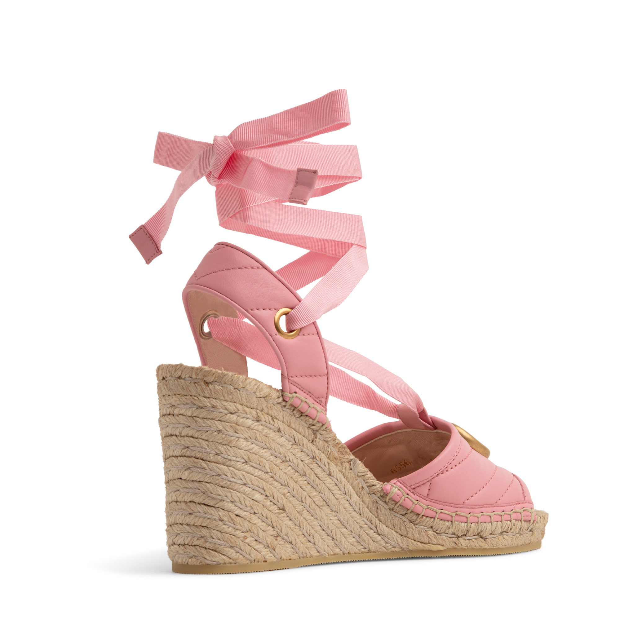 

Platform matelassé espadrilles, Pink