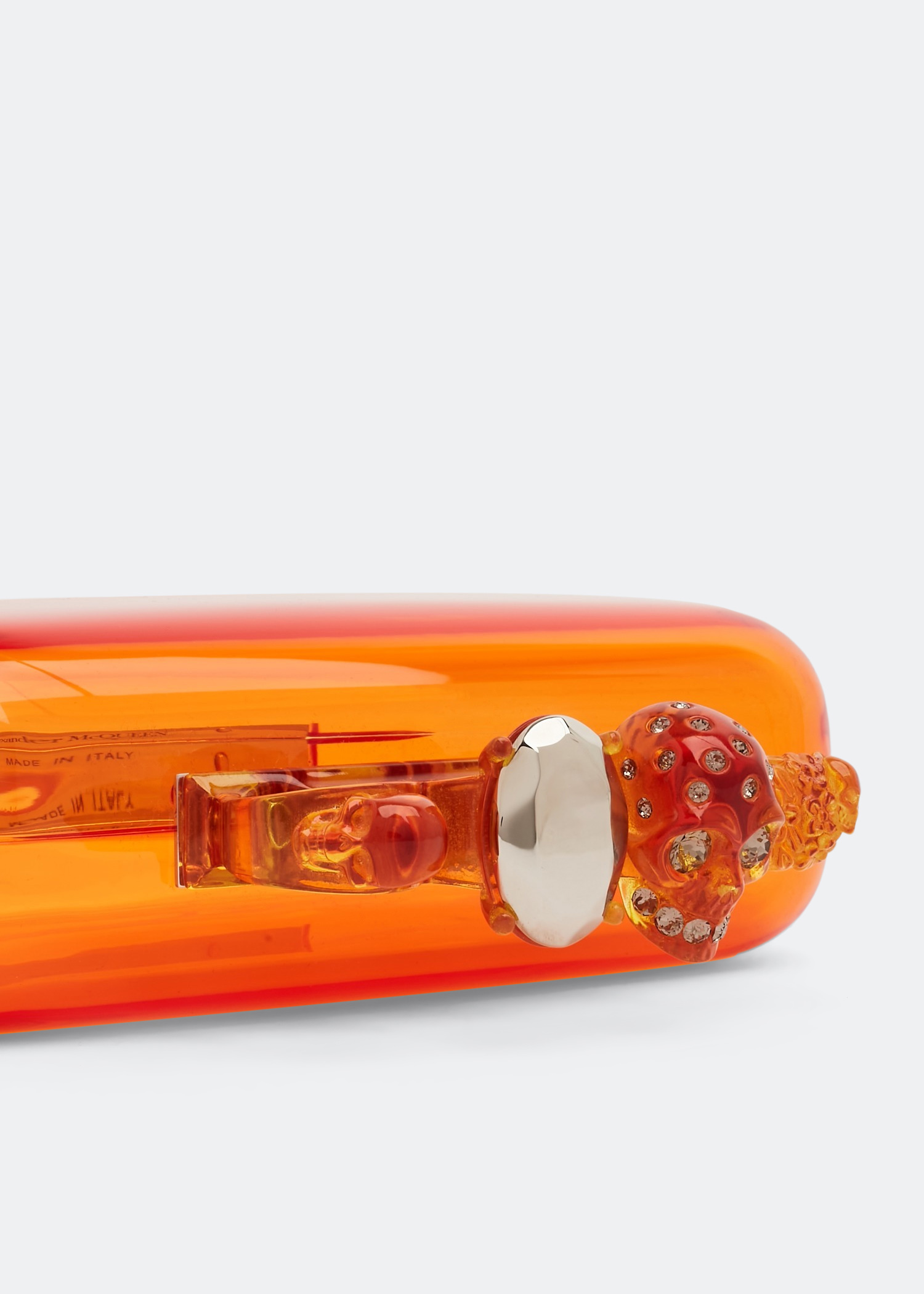 

Skull Four Ring clutch, Orange