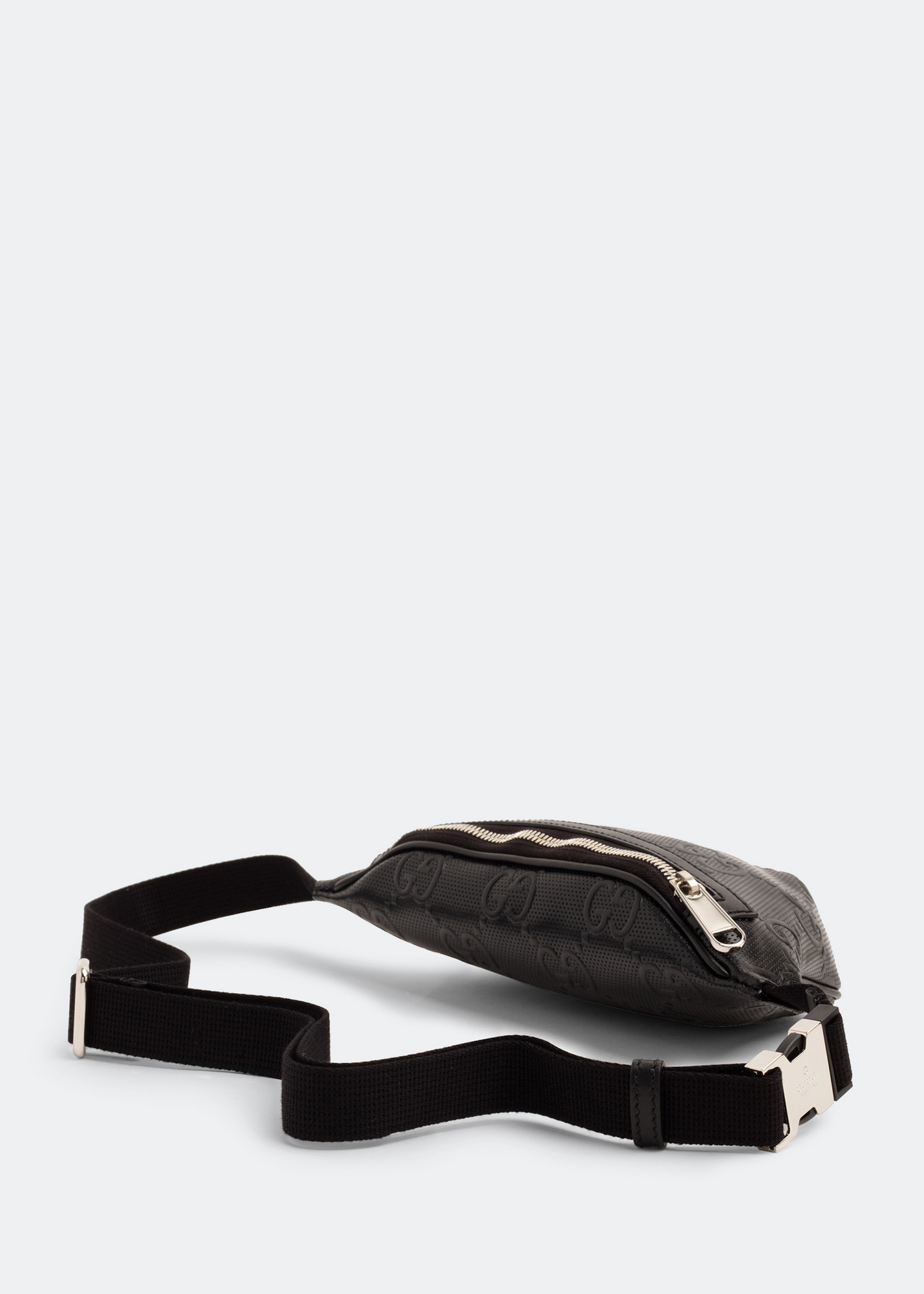 

GG embossed belt bag, Black
