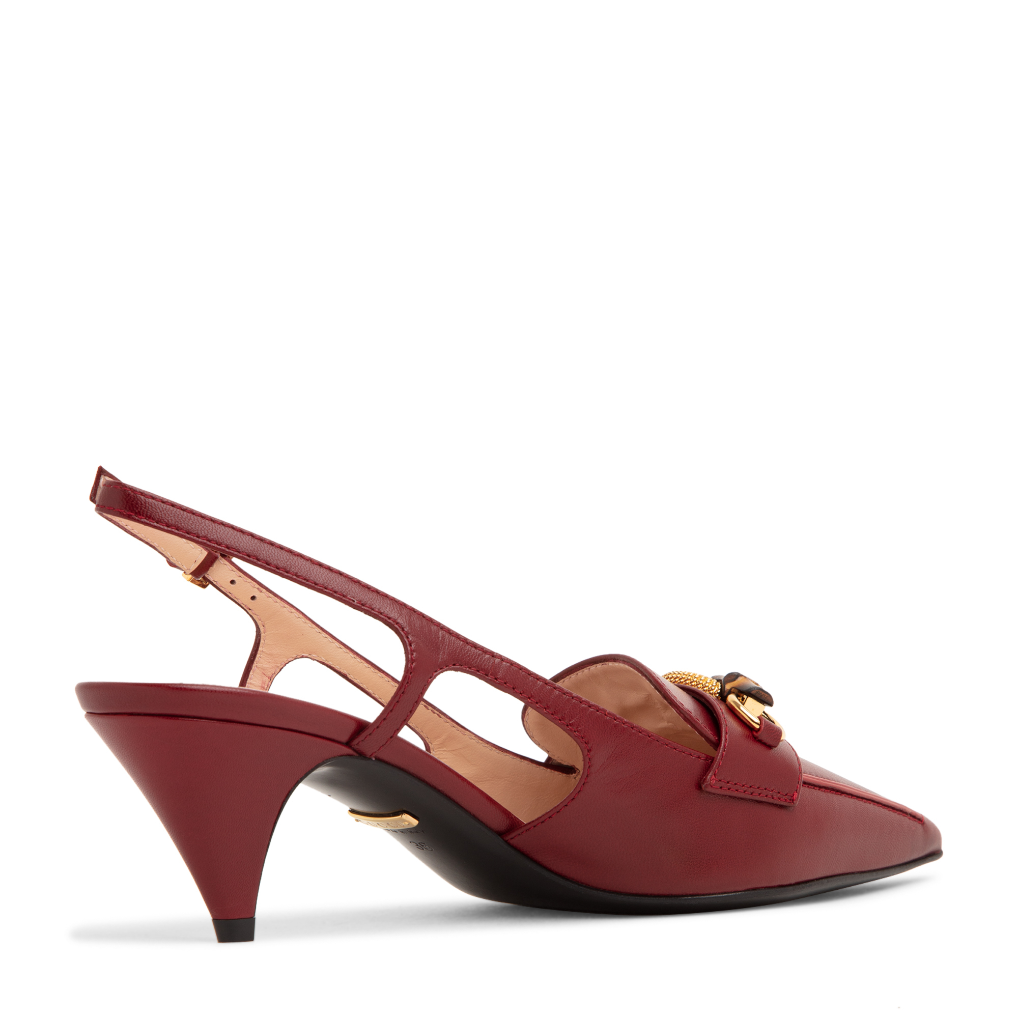 

Bamboo Horsebit slingback pumps, Burgundy