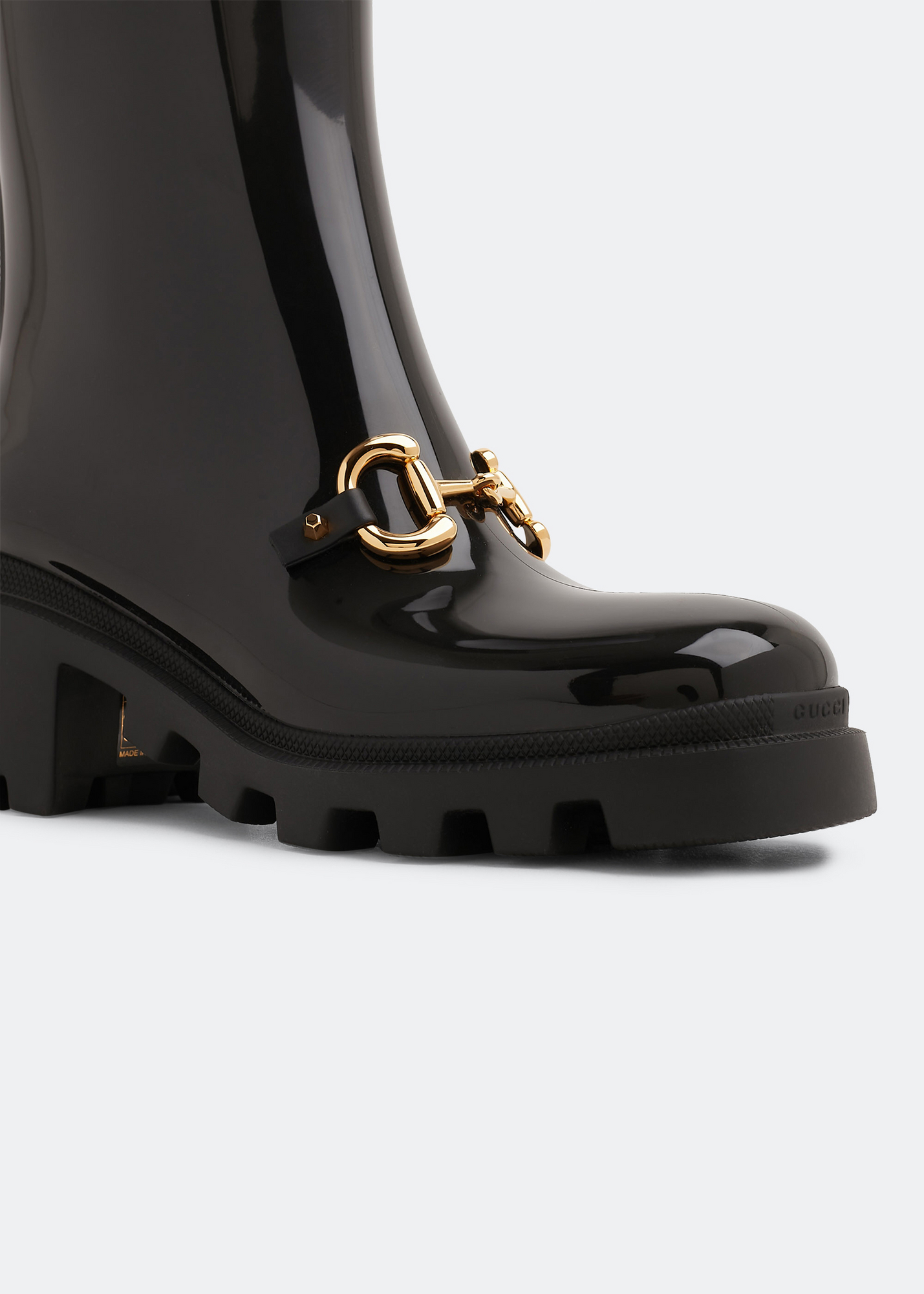 

Horsebit knee-high boots, Black