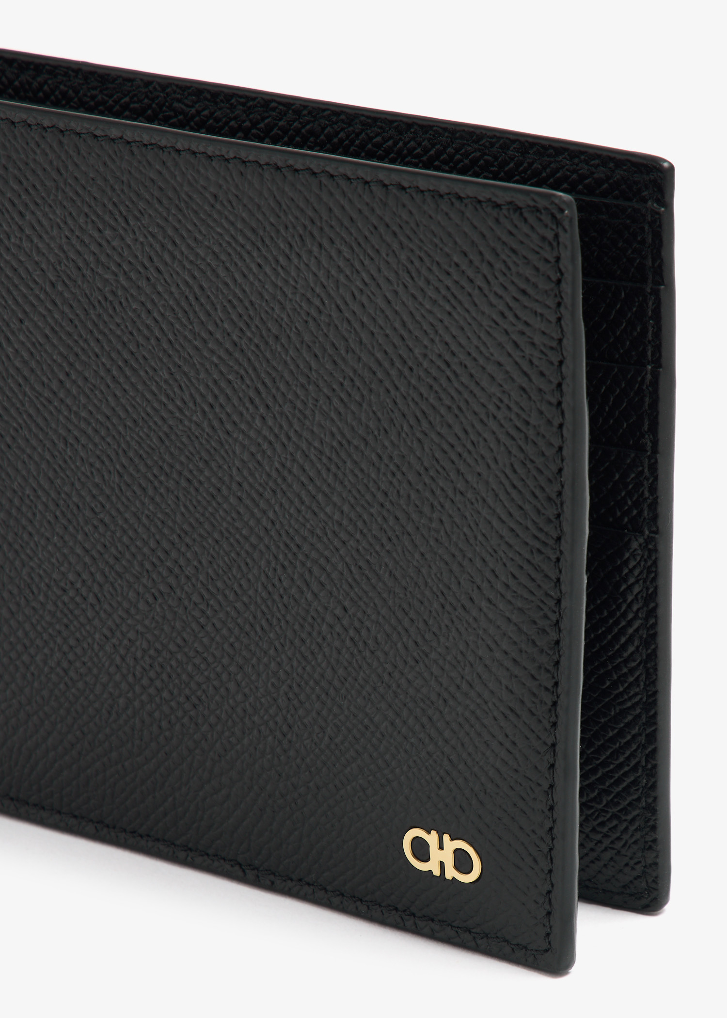 Ferragamo Gancini wallet for Men Black in KSA Level Shoes