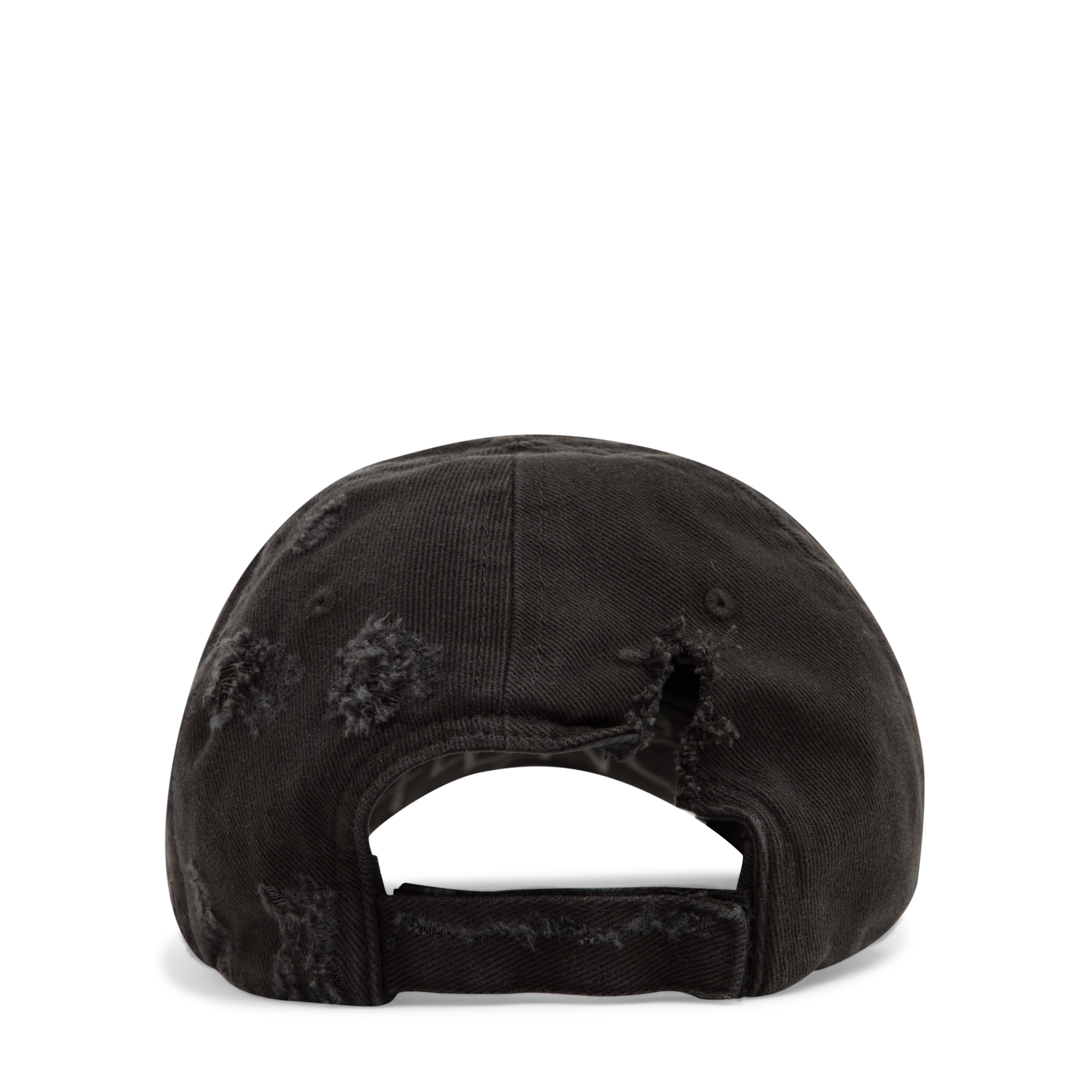 Balenciaga BB Destroyed Piercing cap for Women - Black in