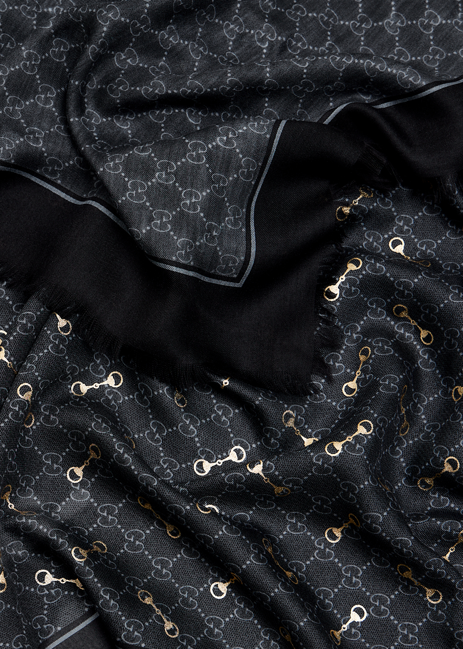 

GG Horsebit modal shawl, Black