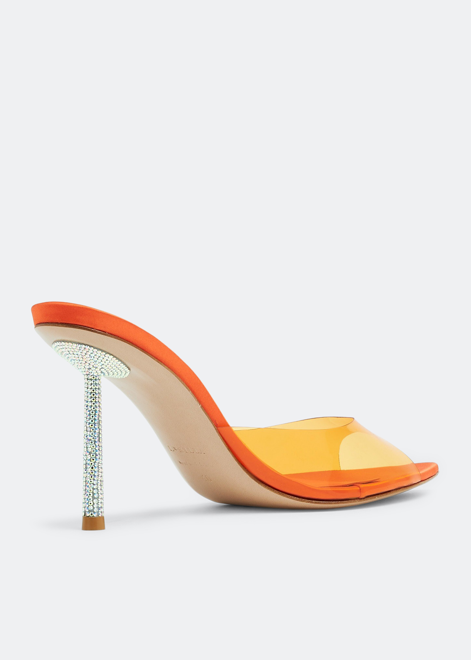Orange sales perspex heels