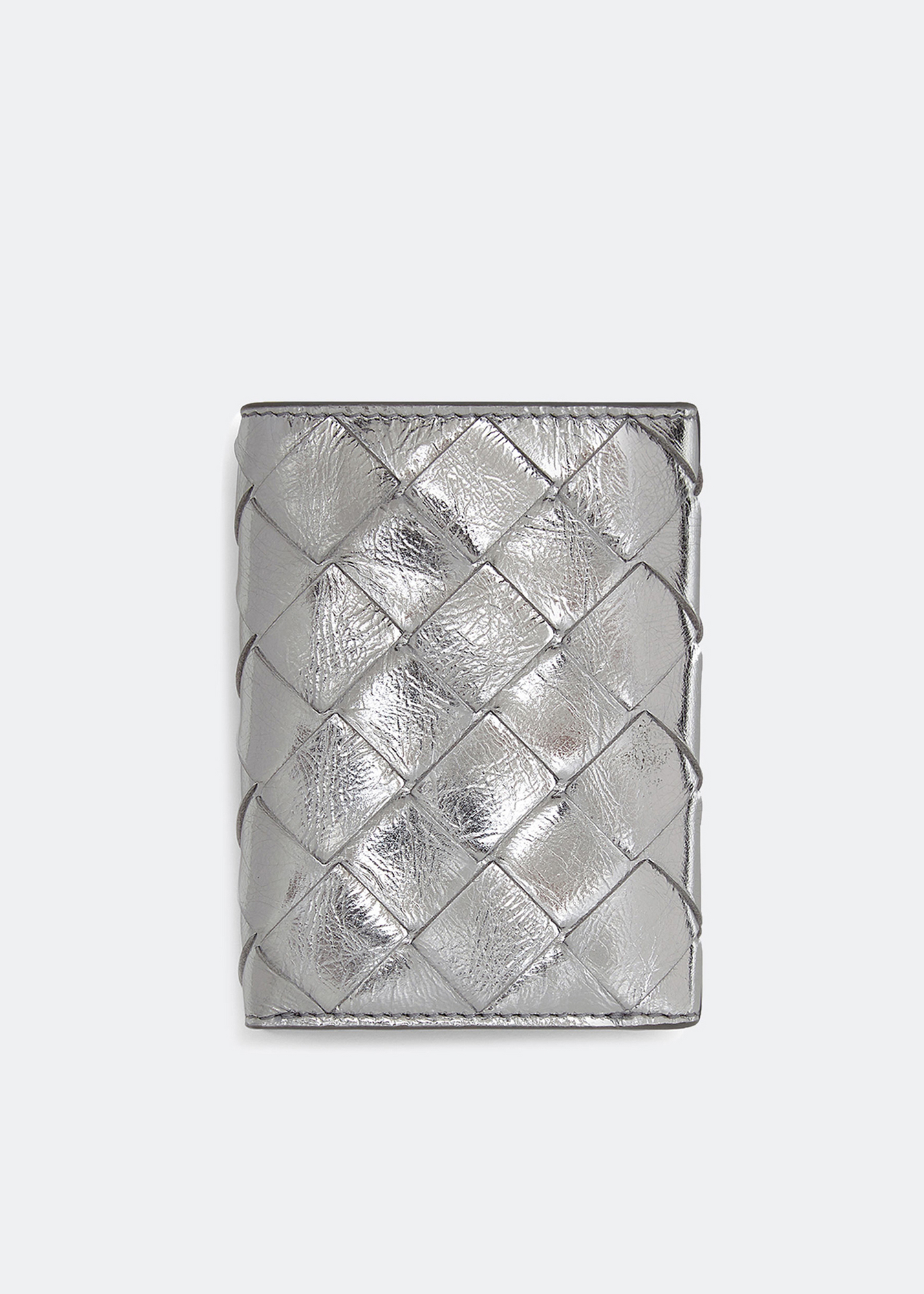 

Tri-fold mini wallet, Silver