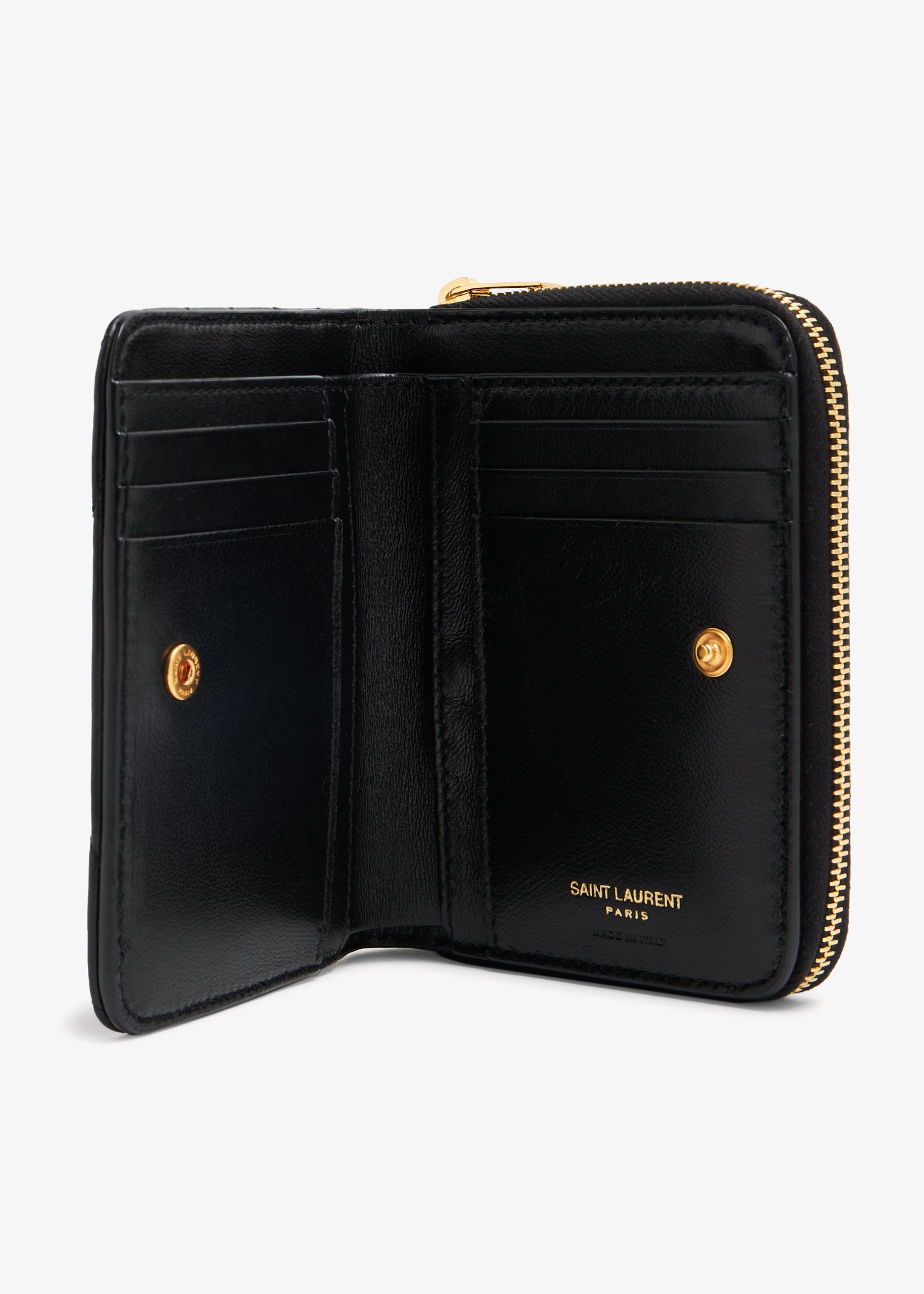 Ysl monogram best sale zip wallet