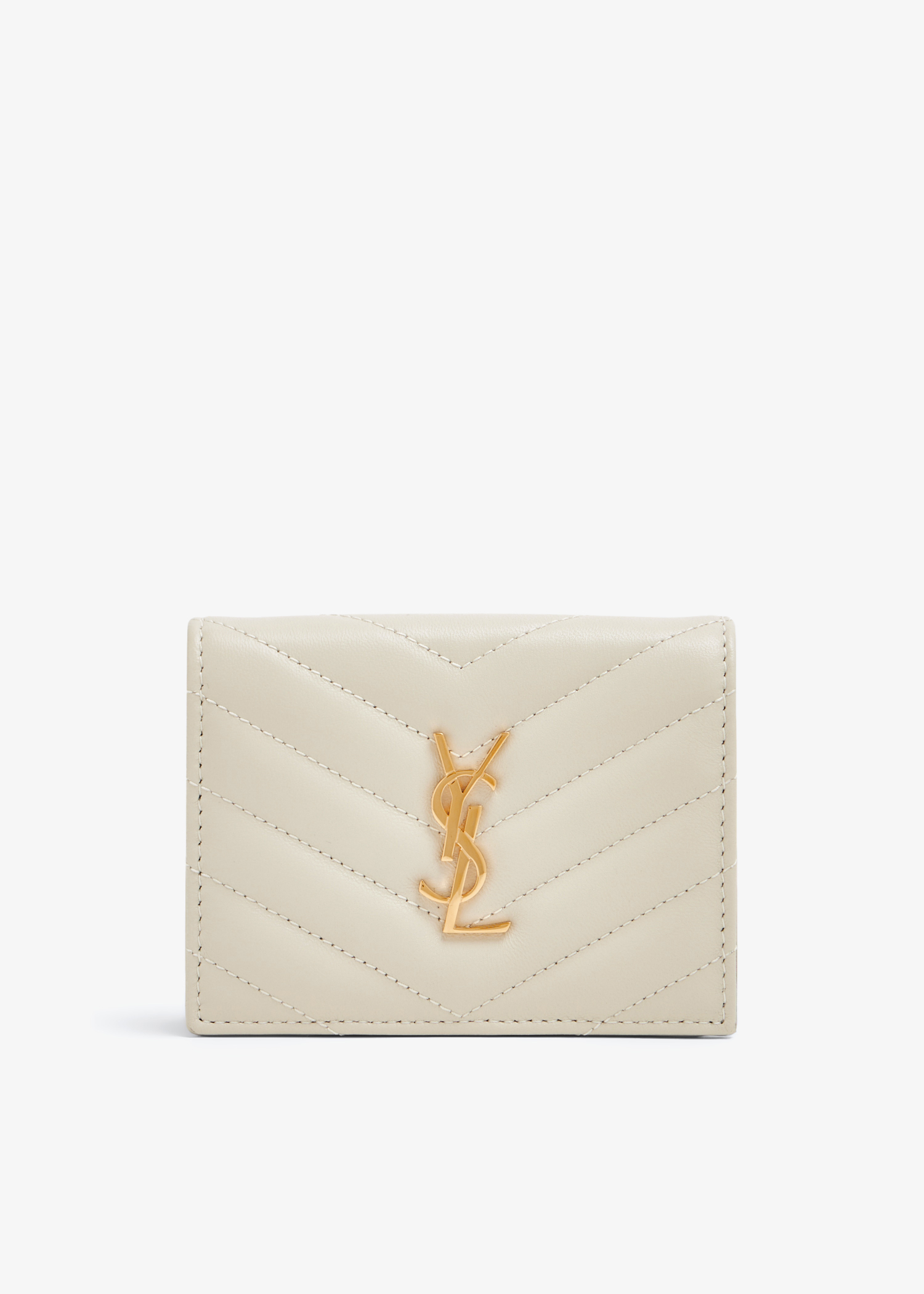 Cassandre flap card case, White