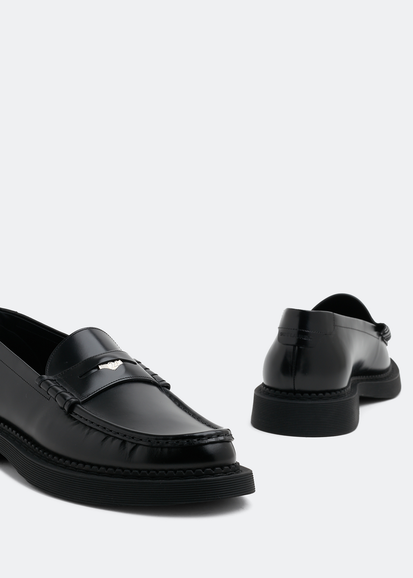 

Teddy penny loafers, Black