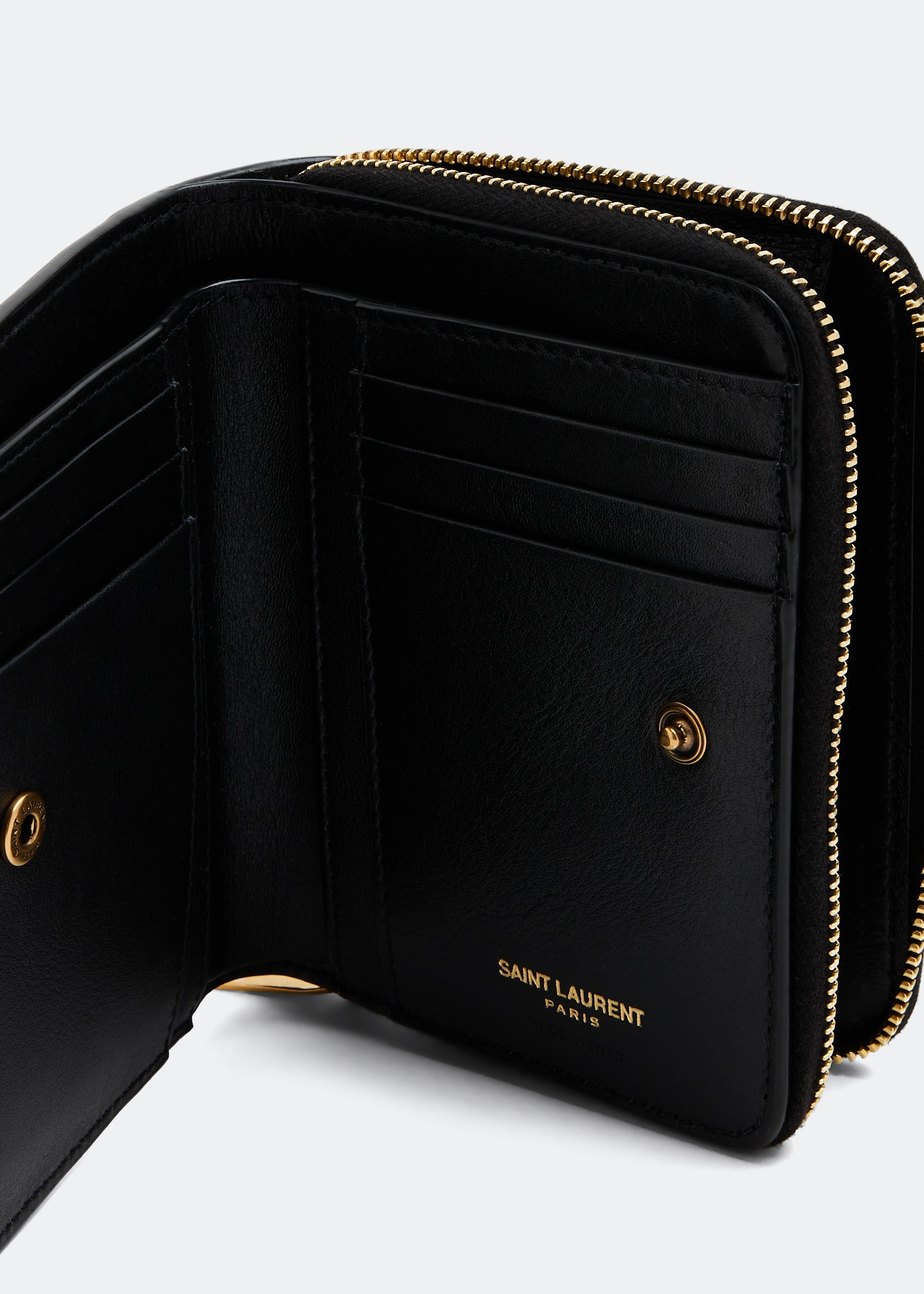 Ysl zip around wallet best sale