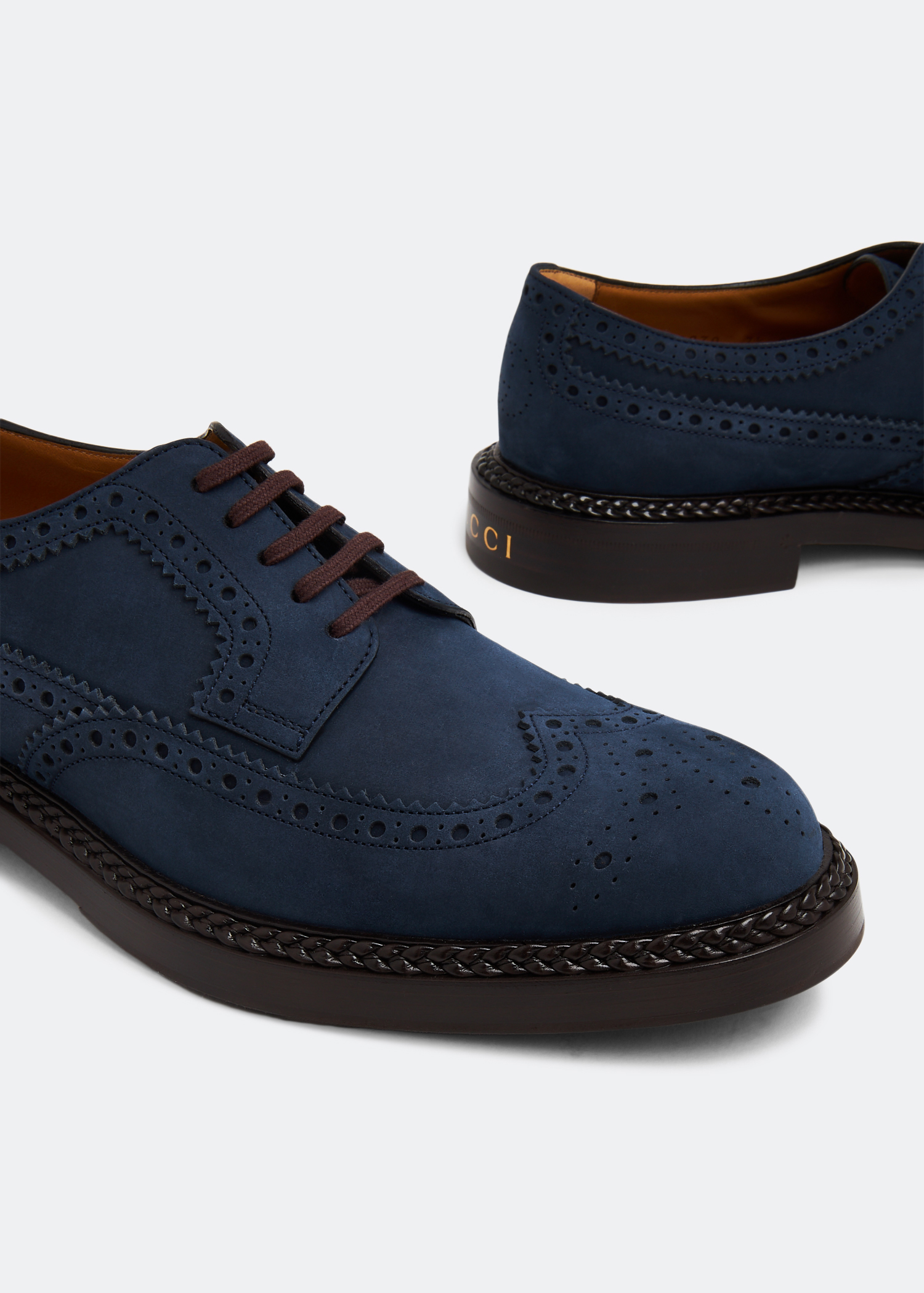 

Brogue detail lace-up shoes, Blue