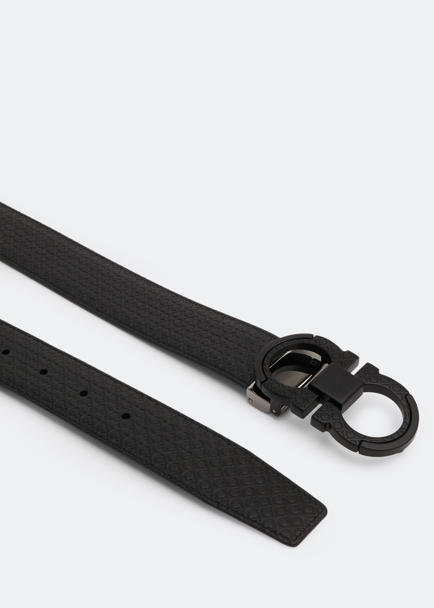 

Reversible Gancini belt, Black