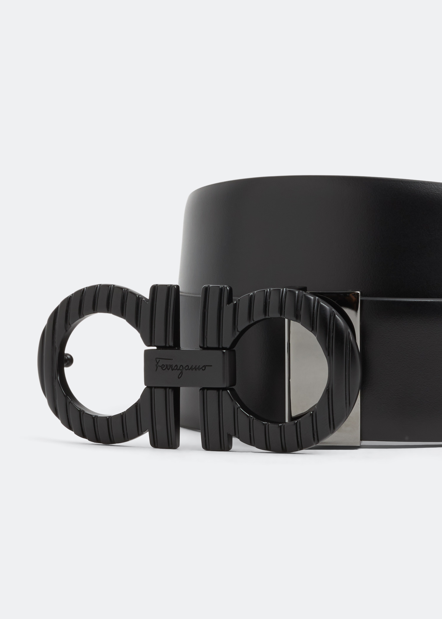 

Reversible Gancini belt, Black