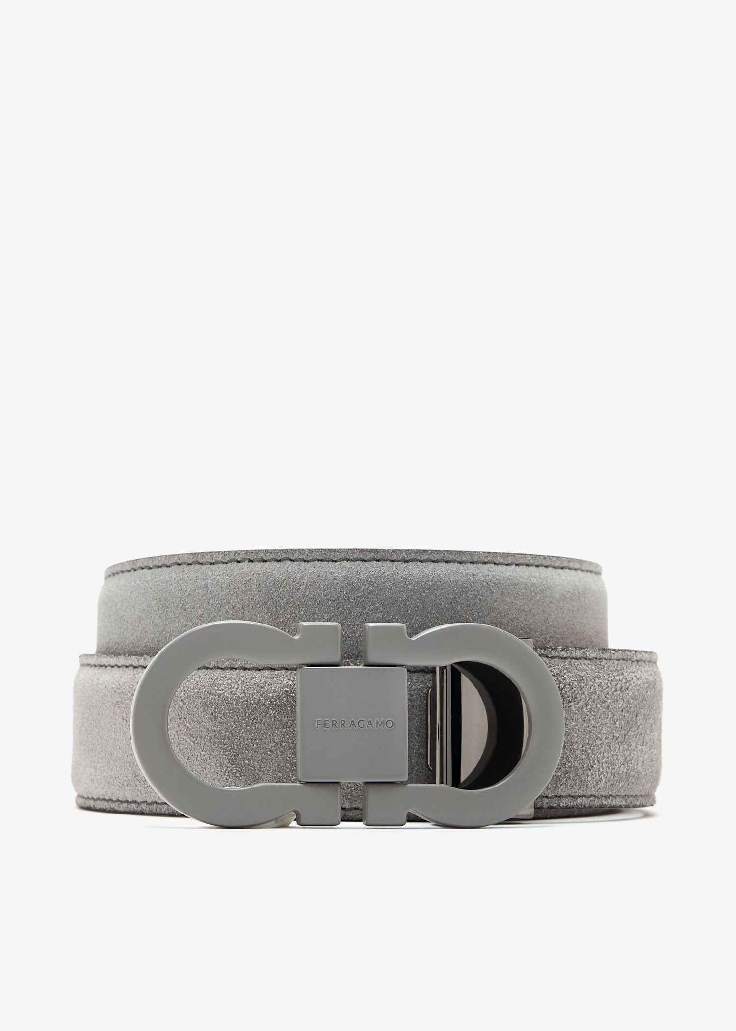 

Gancini adjustable belt, Grey