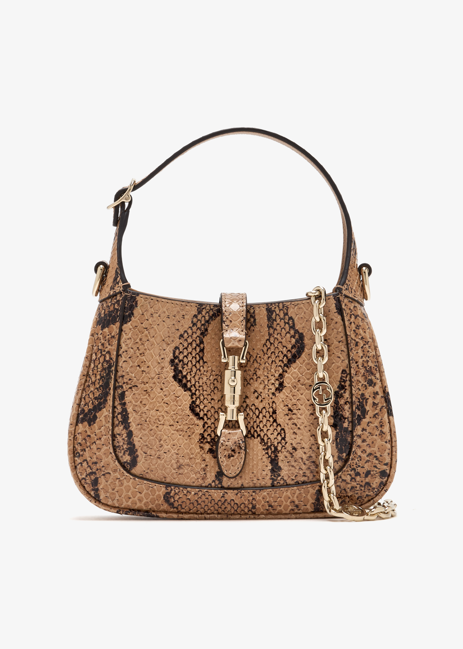 

Jackie 1961 python medium bag, Beige